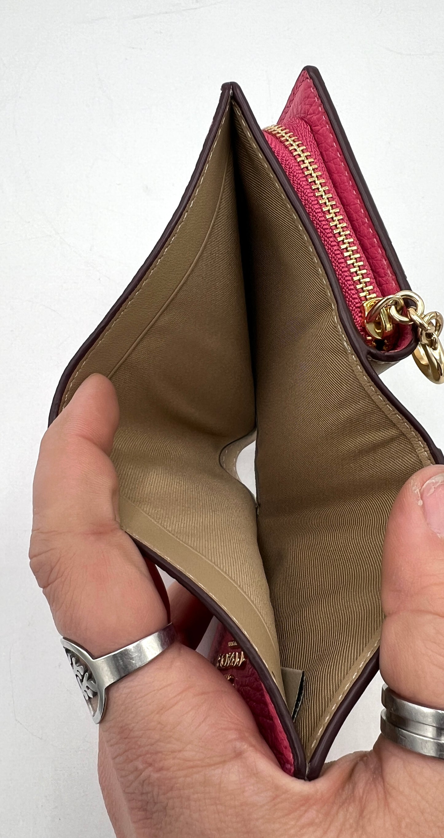 Coach Pebbled Leather Snap Wallet