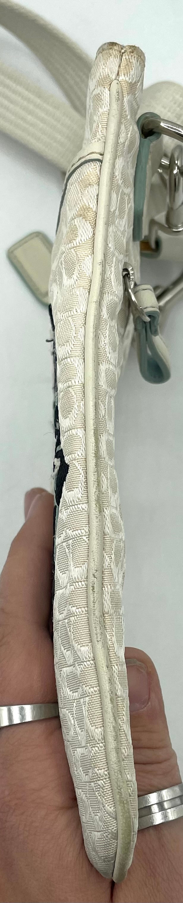 Coach Swing Pack Original Signature White with Flowers and Bee