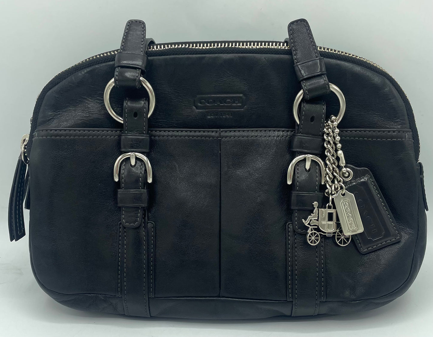 Coach Bonnie Black Leather Soho Satchel