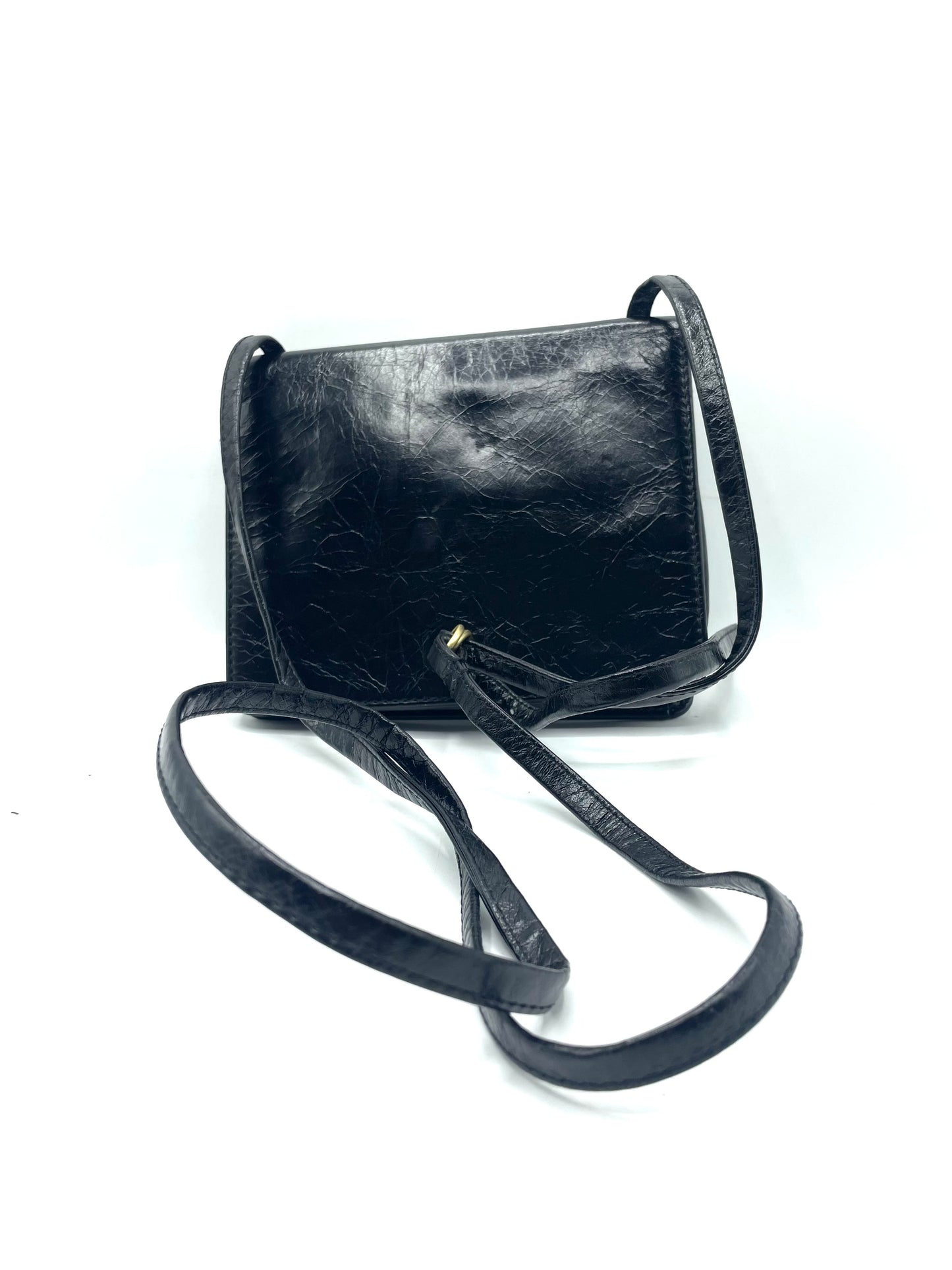 HOBO Jill Wallet Crossbody – Black Polished Leather (Style VI‑32471BLK)