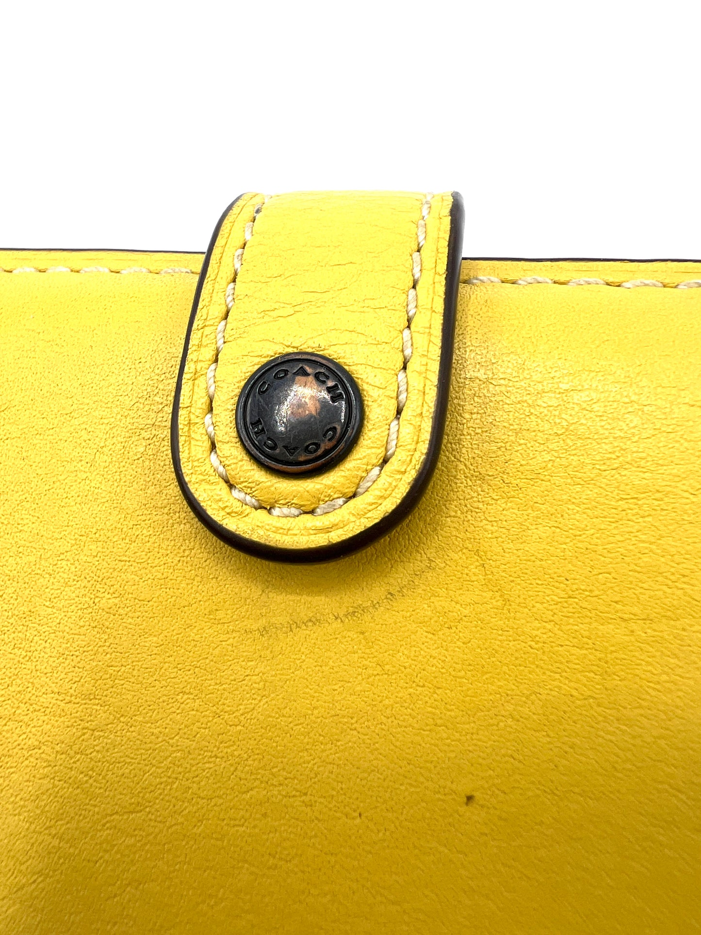 Coach Slim Trifold Wallet – Sunflower Yellow
