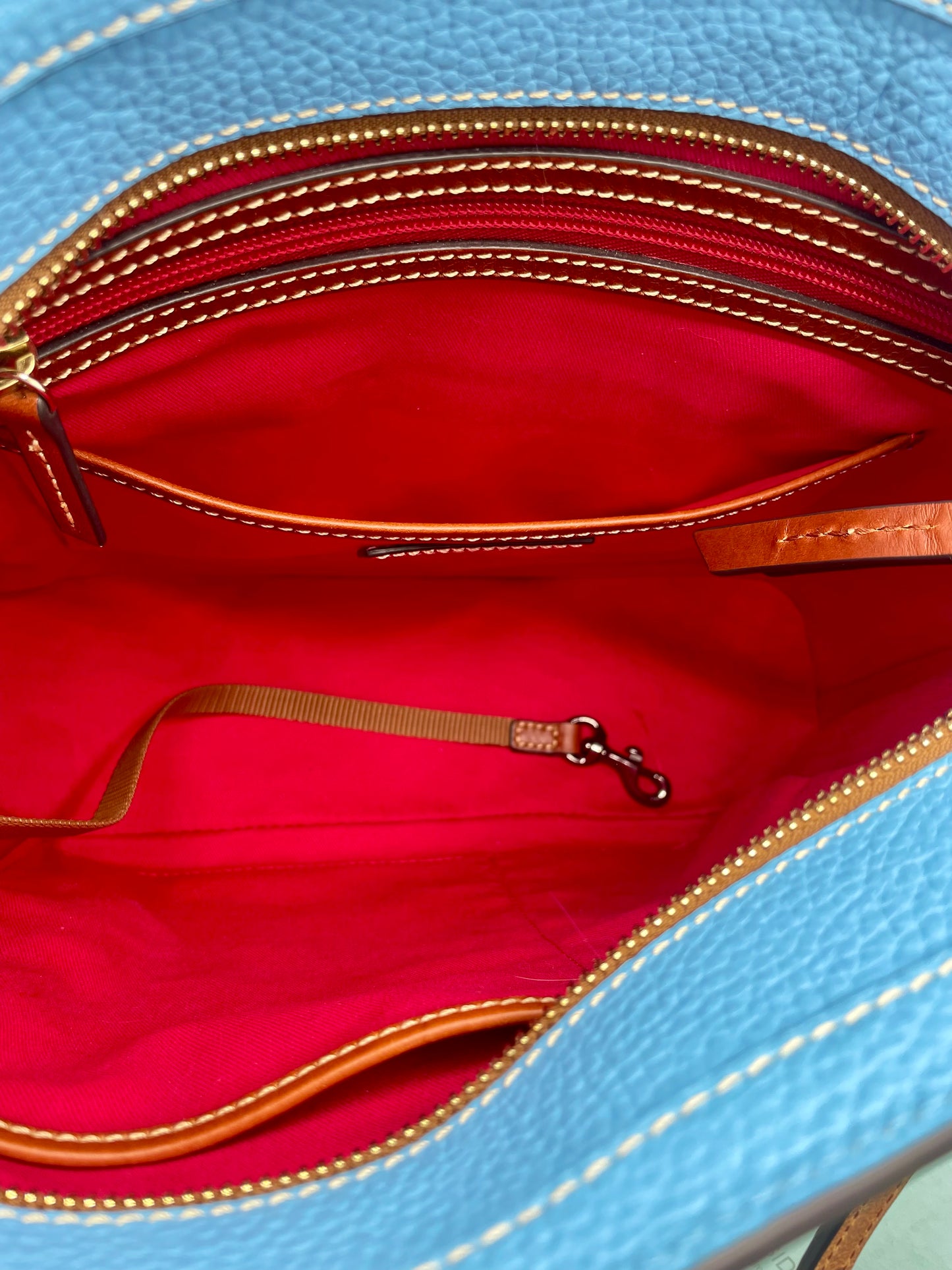 Dooney & Bourke Pebble Grain Small Lexington Tote – Caribbean Blue