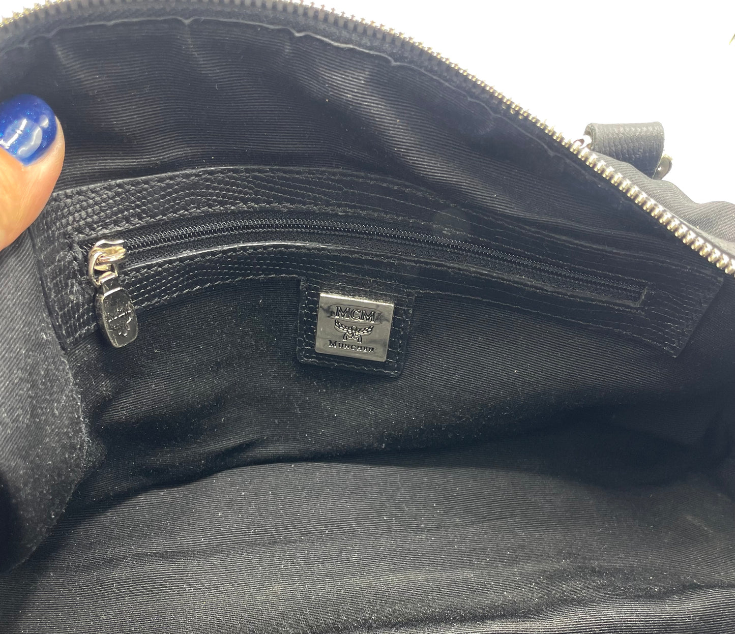 MCM Nylon Monogram Barrel Bag