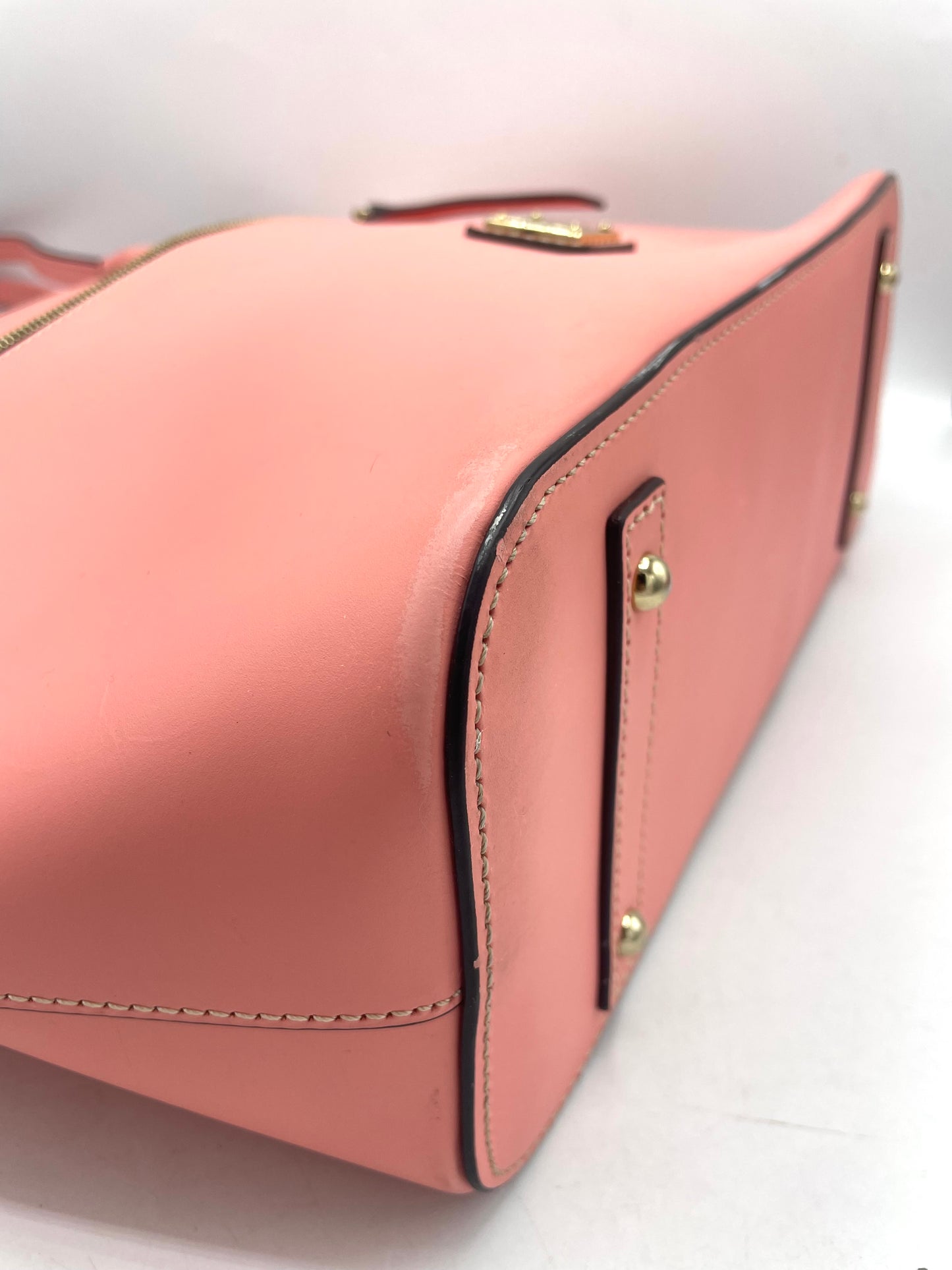 Dooney & Bourke Beacon Zip Top Tote – Light Pink/Peach Vachetta Leather *Clearance/Rehab Bag*