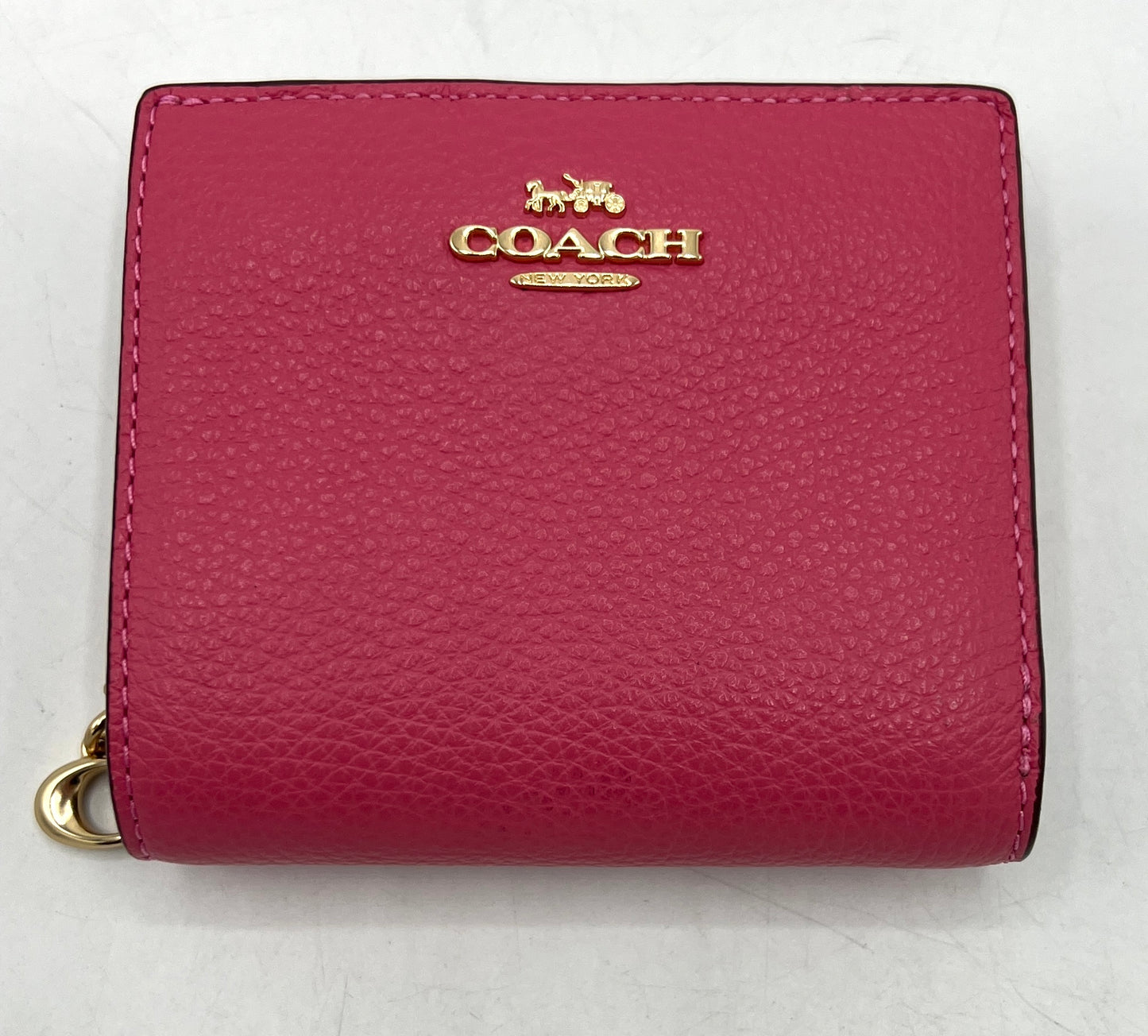 Coach Pebbled Leather Snap Wallet