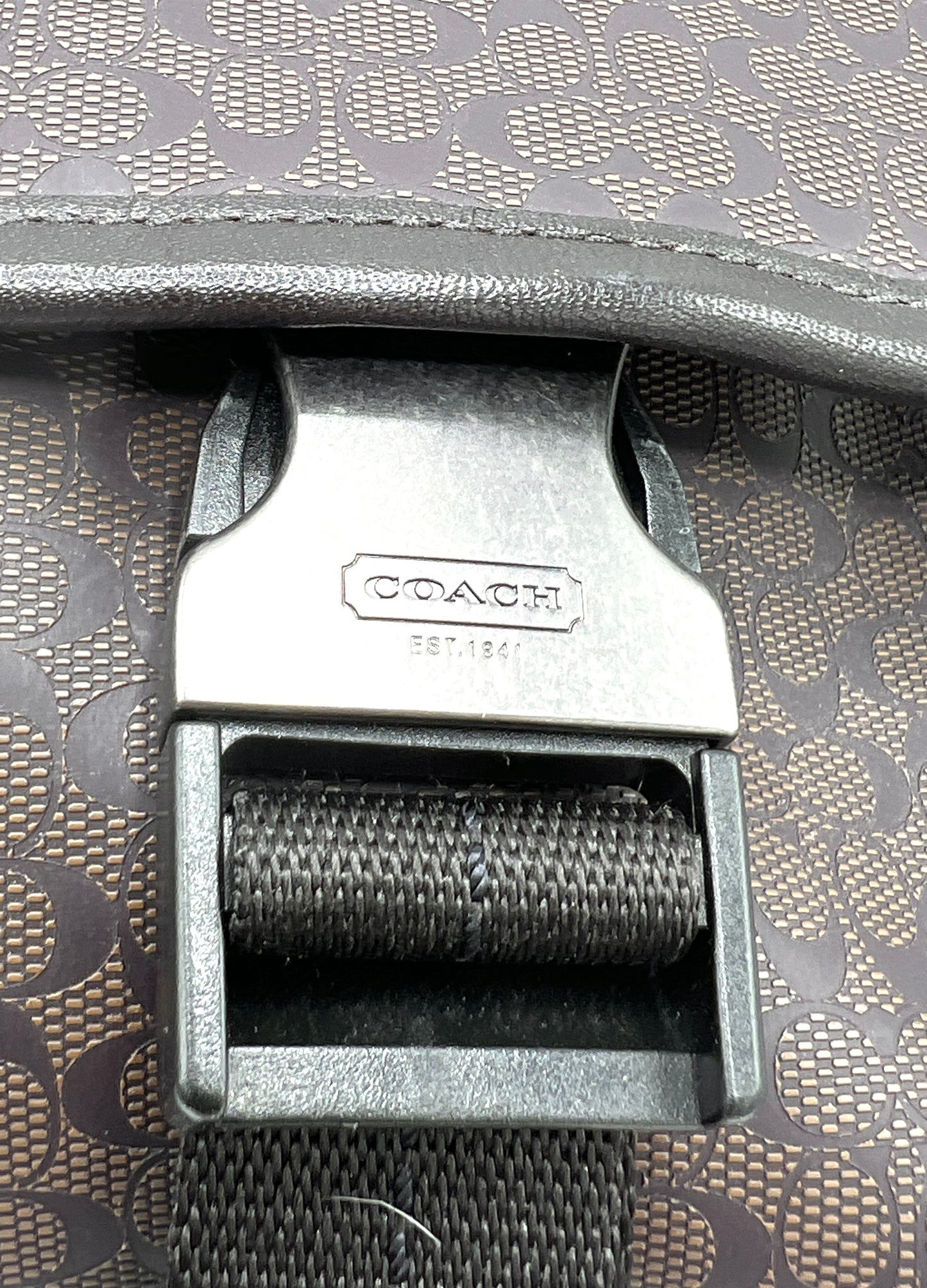 Coach Heritage Signature Embossed PVC Messenger Bag