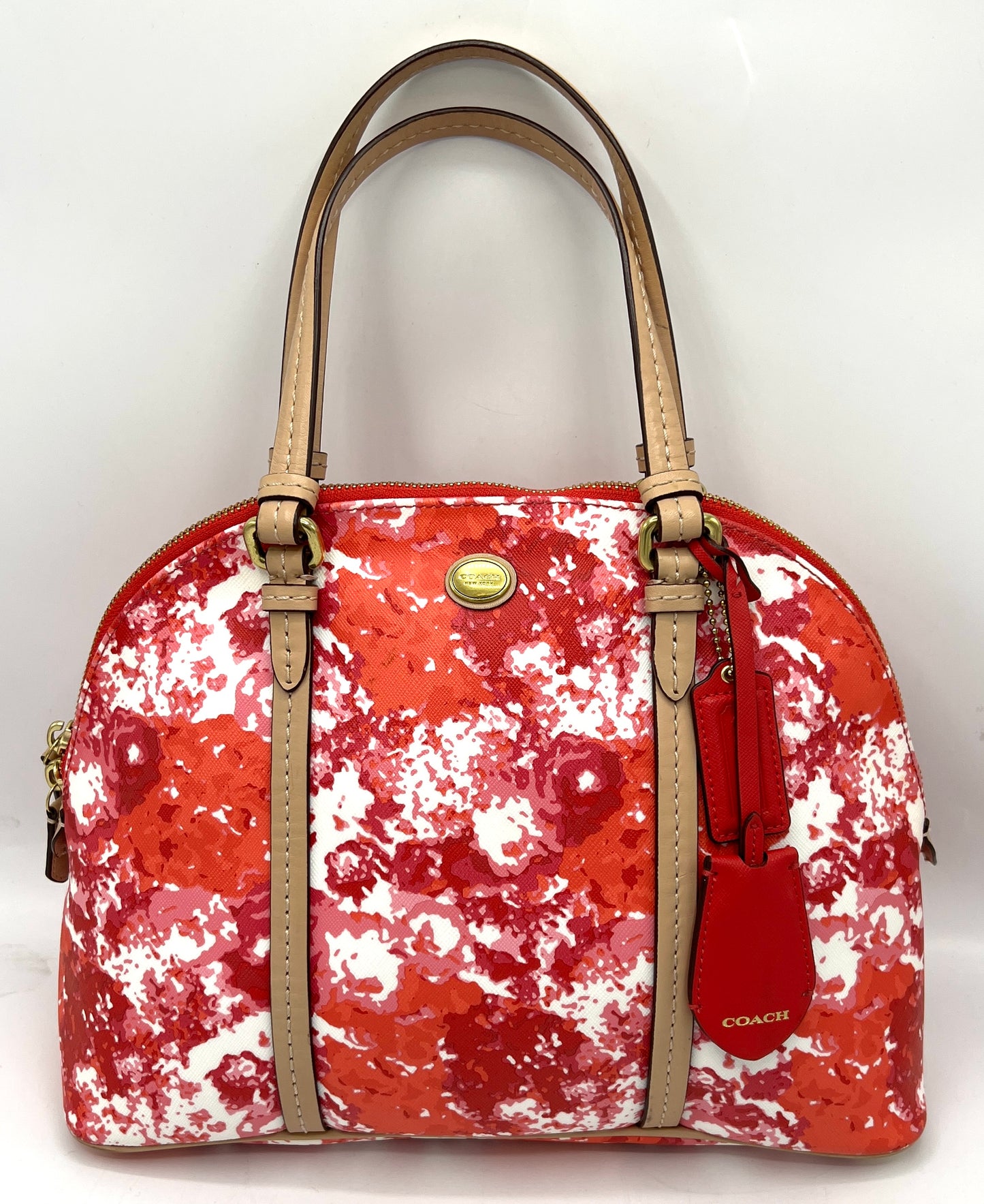 Coach Peyton Floral Cora Dome Satchel
