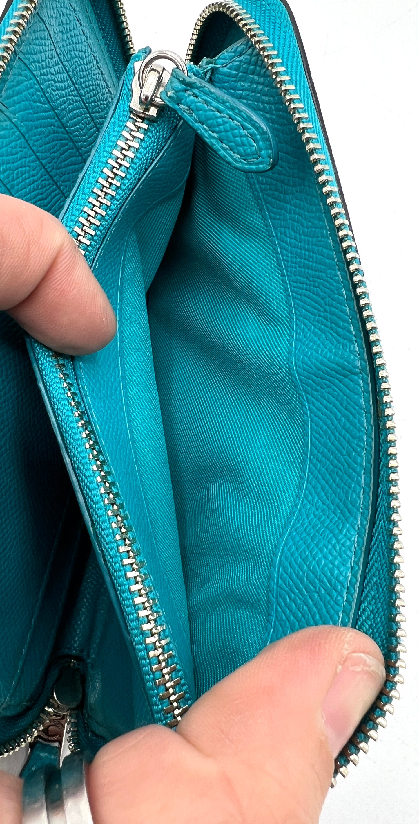 Coach Leather Medium Zip Around Wallet