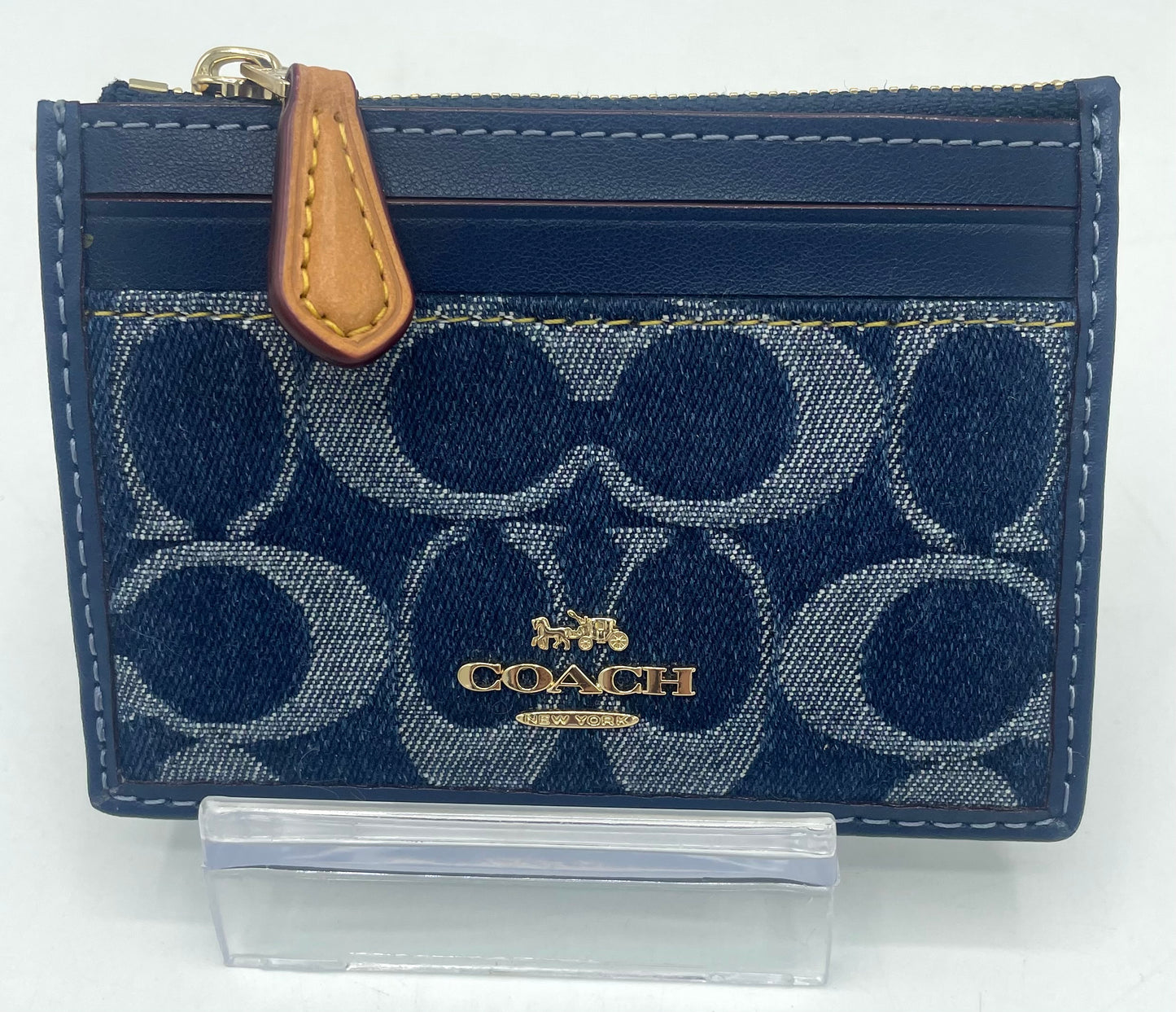 Coach Mini Skinny ID Case in Signature Denim