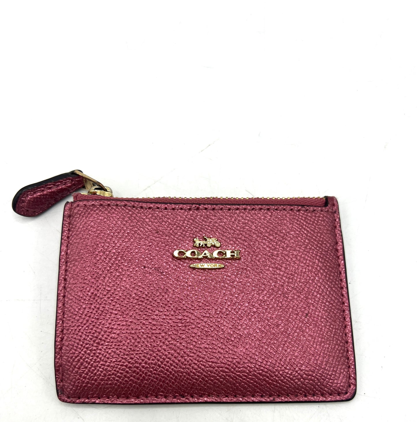 Coach Skinny Mini ID Wallet – Metallic Antique Blush