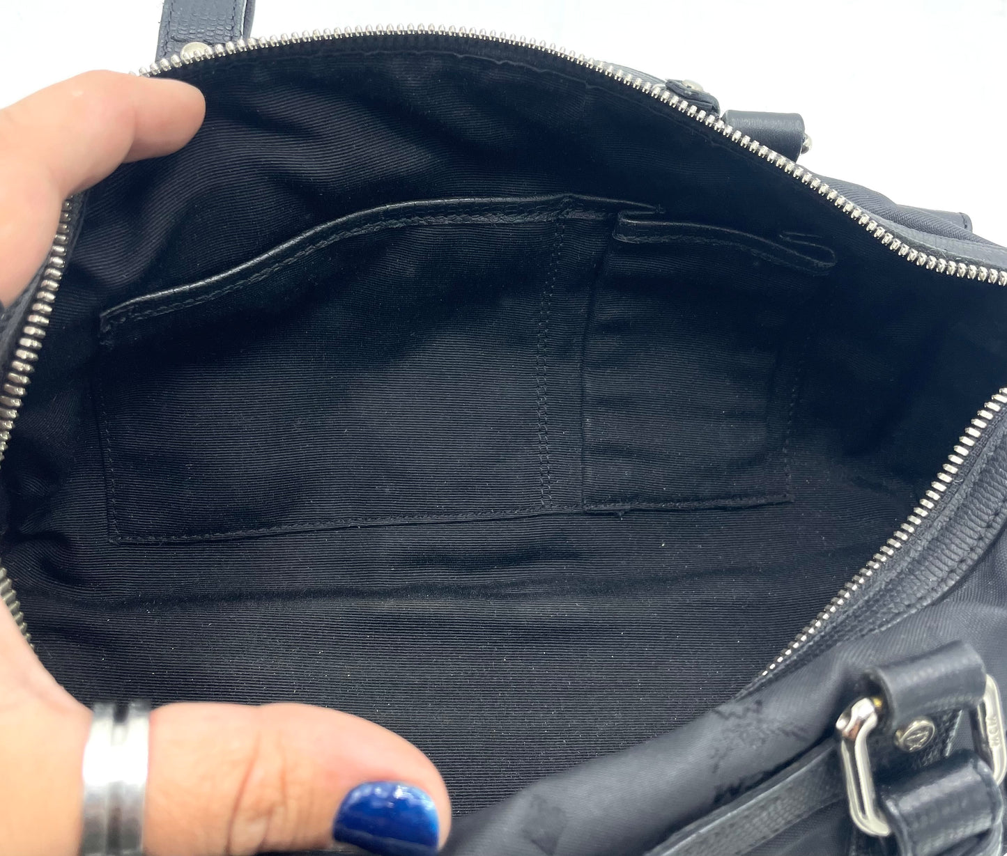 MCM Nylon Monogram Barrel Bag