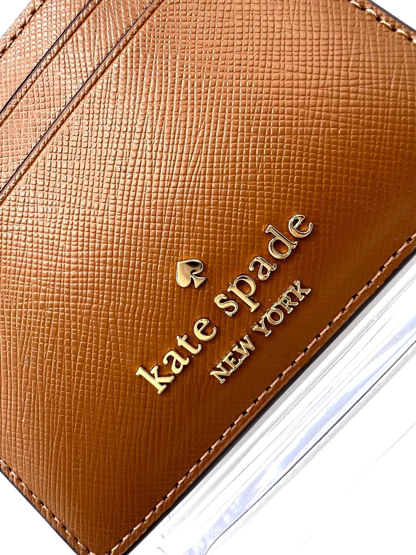 Kate Spade Madison Small Slim Card Holder – Cavern Clay Saffiano Leather