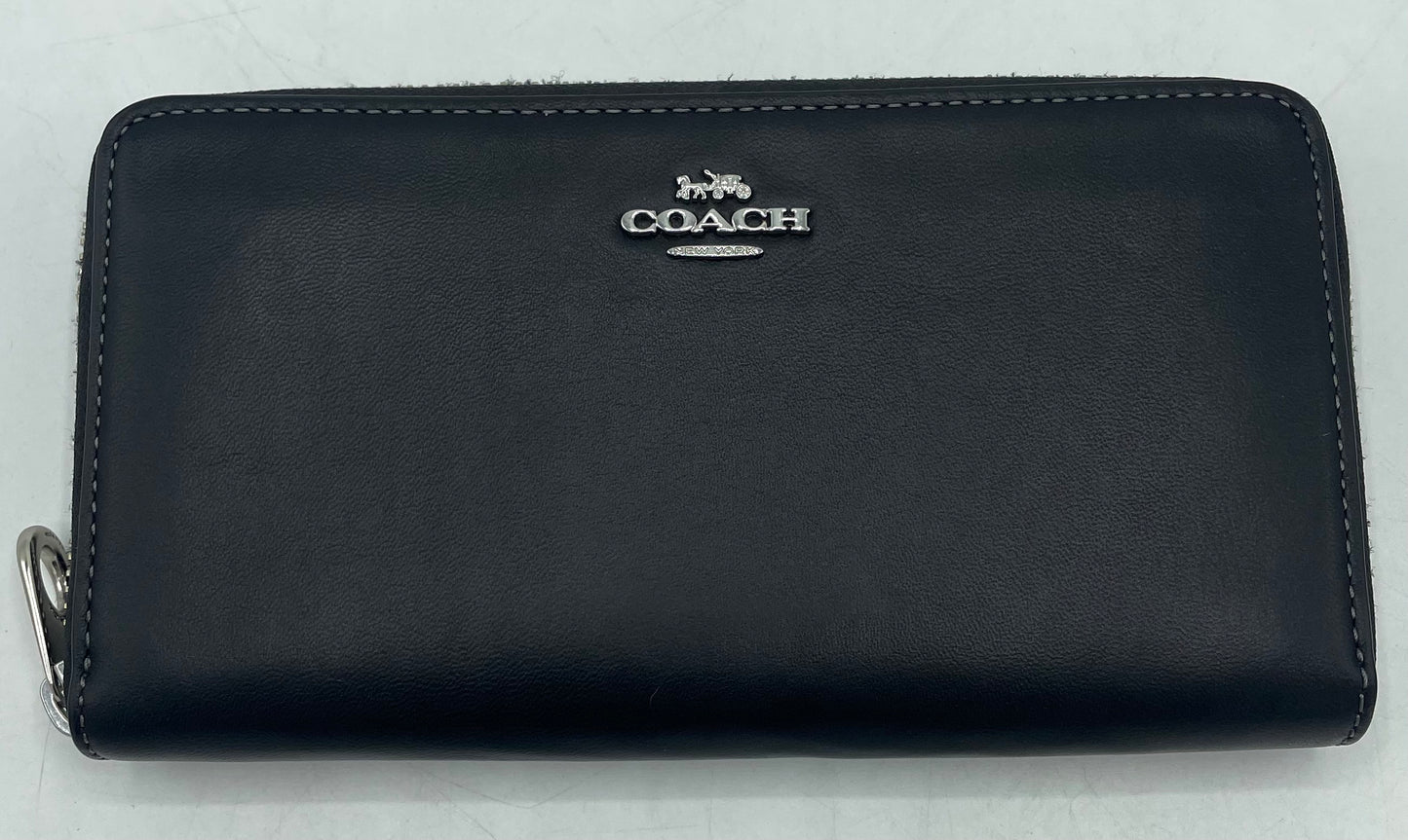 Coach Long Zip Around Wallet - Black