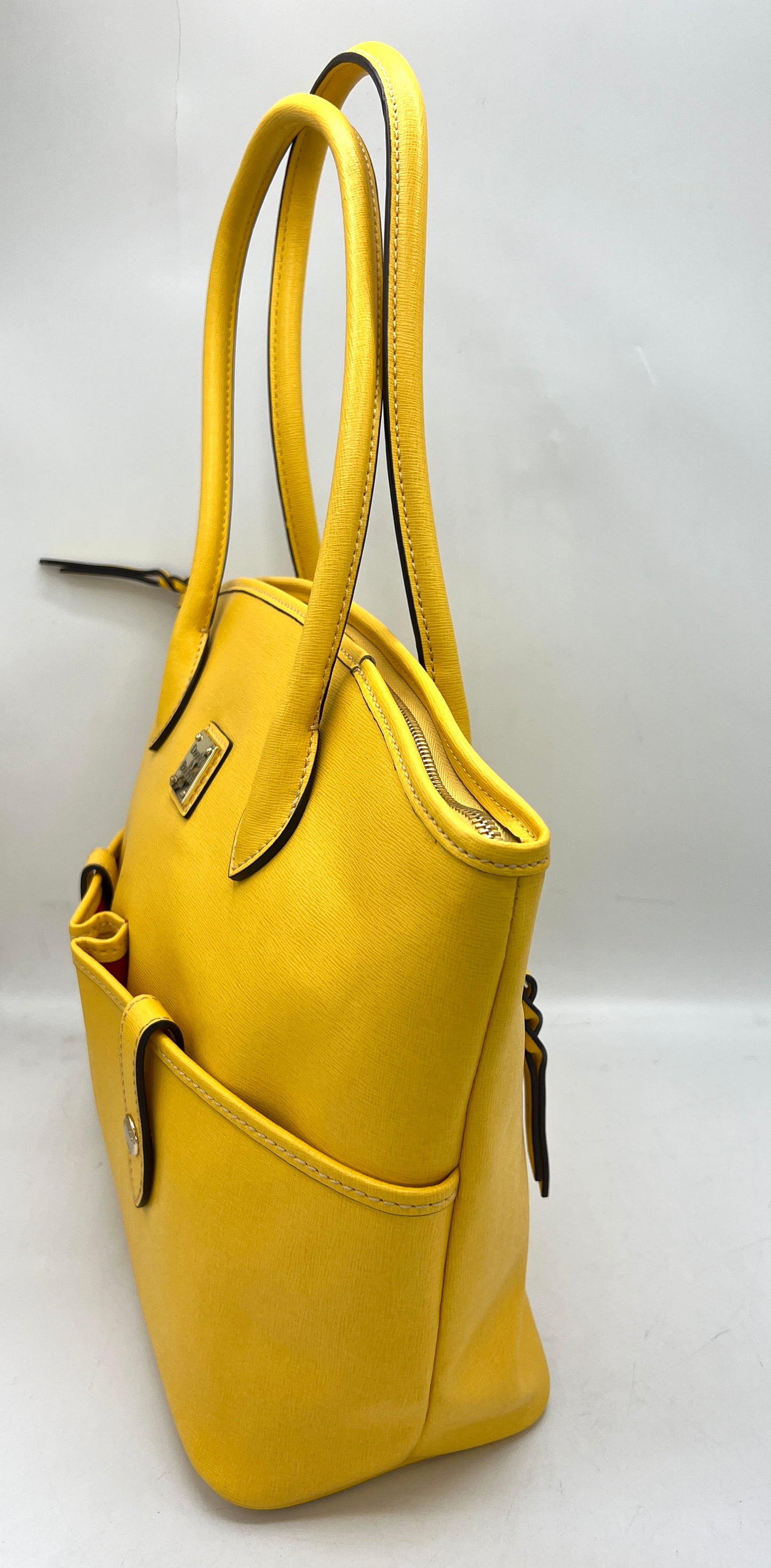 Dooney & Bourke Crescent Tote – Yellow Saffiano Leather