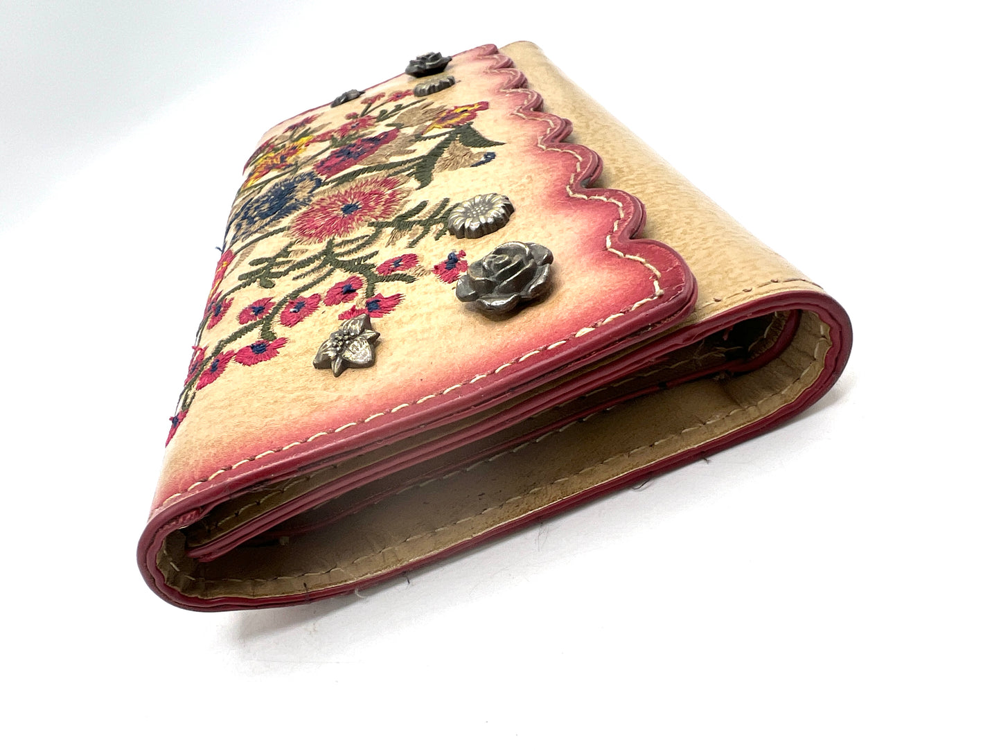 Patricia Nash Prairie Rose Embroidered Trifold Wallet