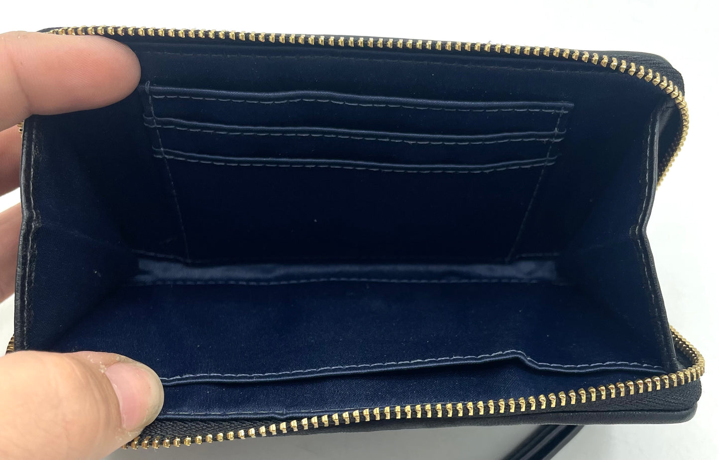 Coach Gathered Twist Leather Small Wallet