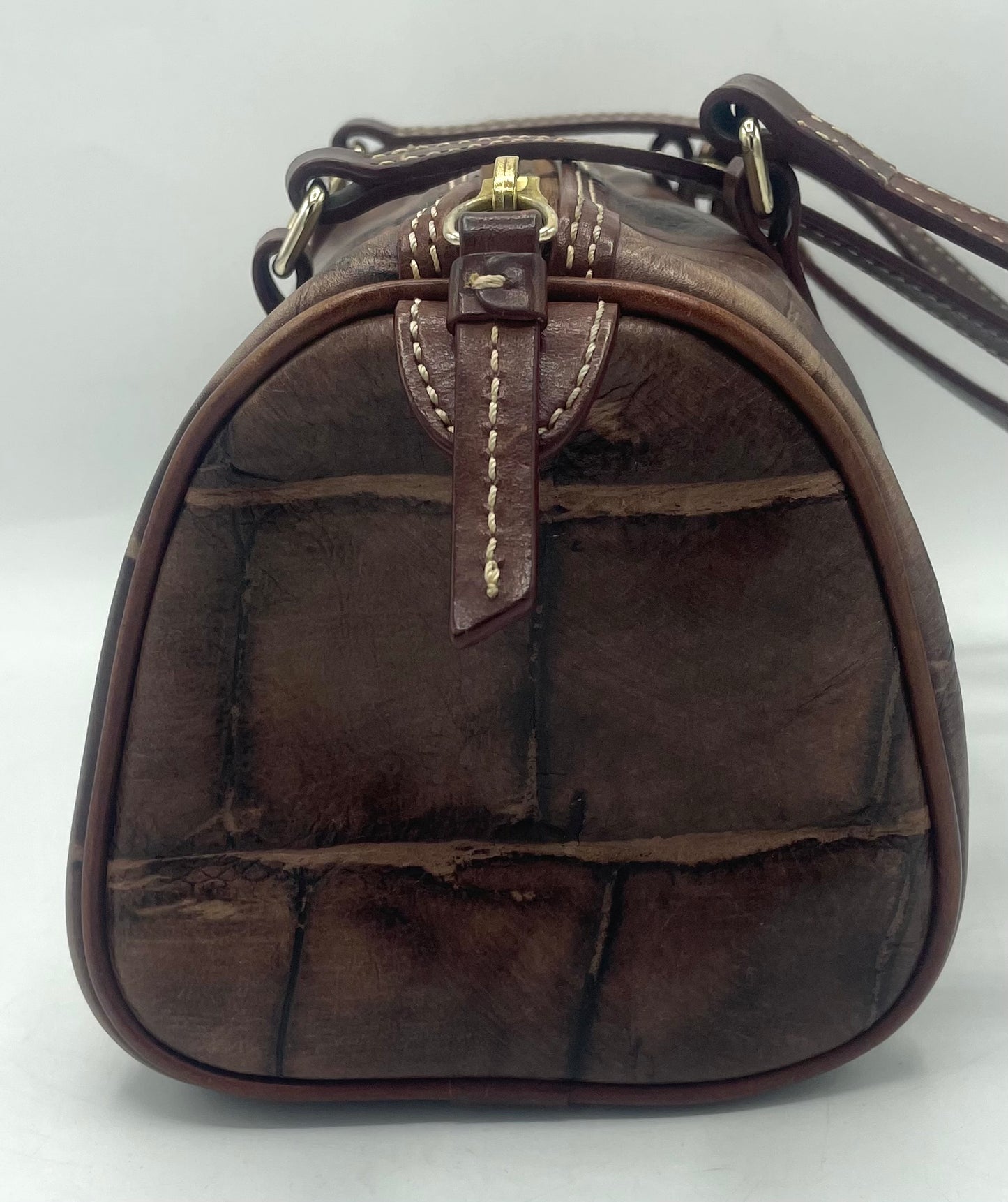 Dooney and Bourke Croc Embossed Barrel Bag
