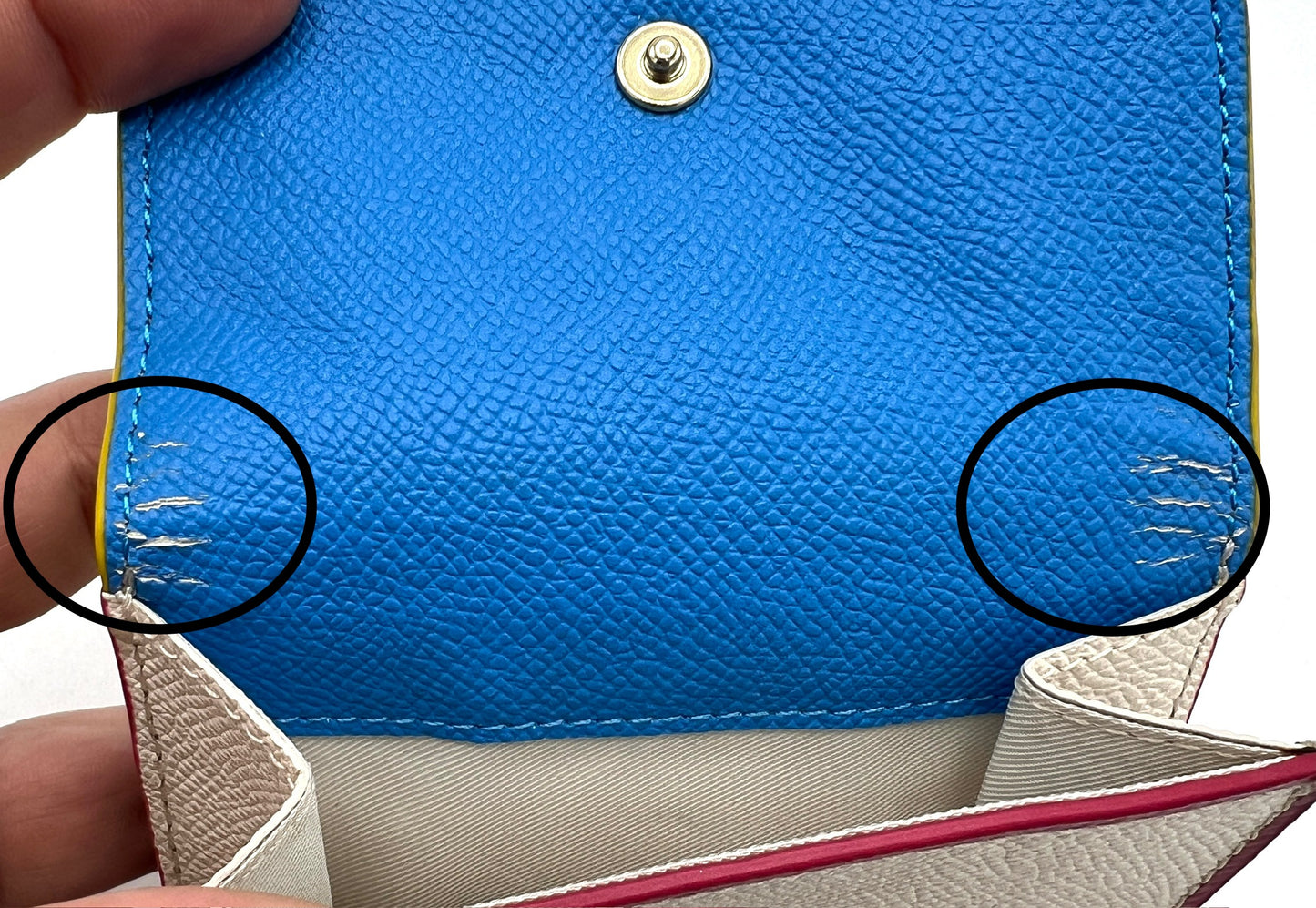 Coach Trifold Rainbow Colorblock Wallet