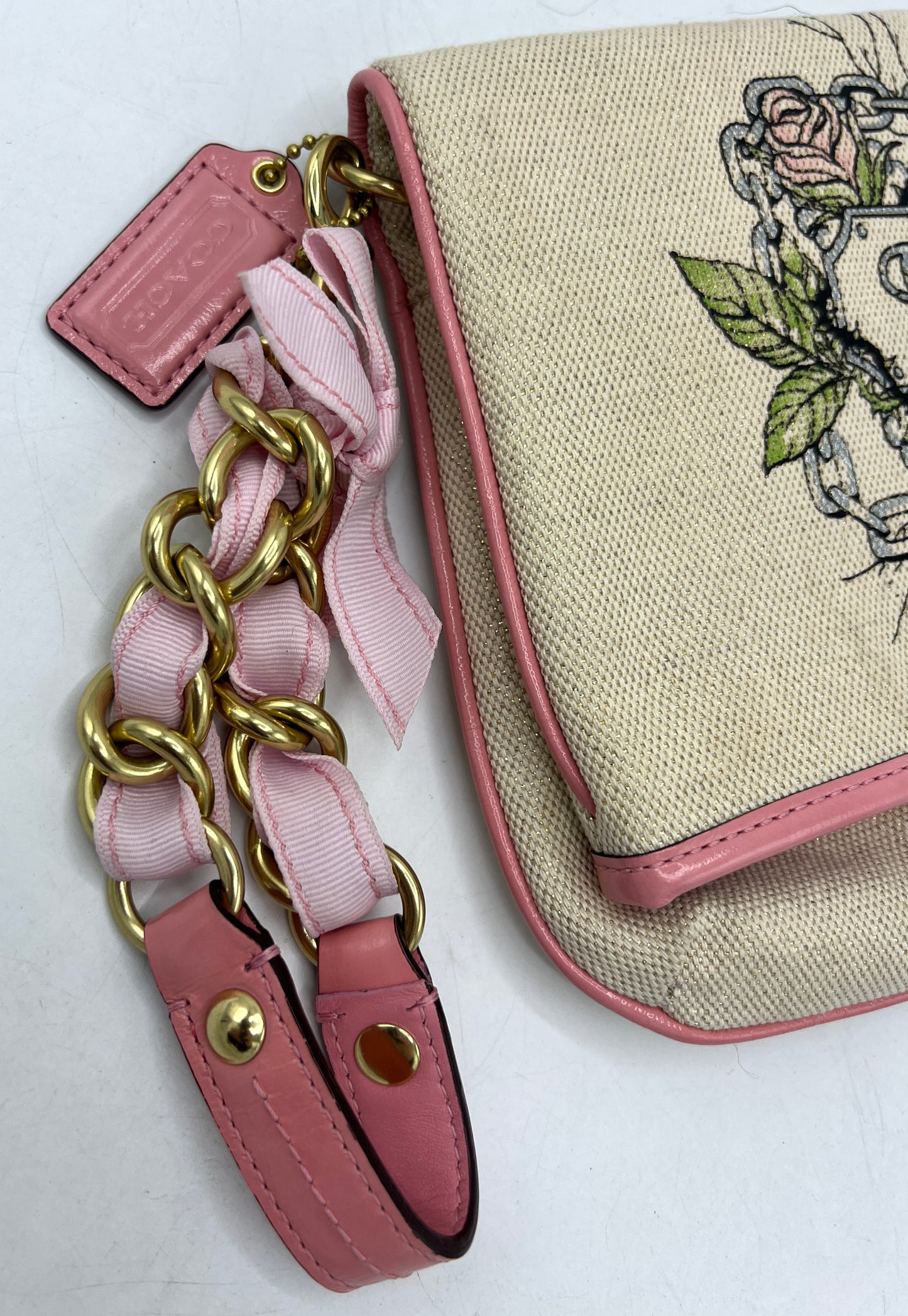 Coach Canvas Tattoo Foldover Clutch Vintage