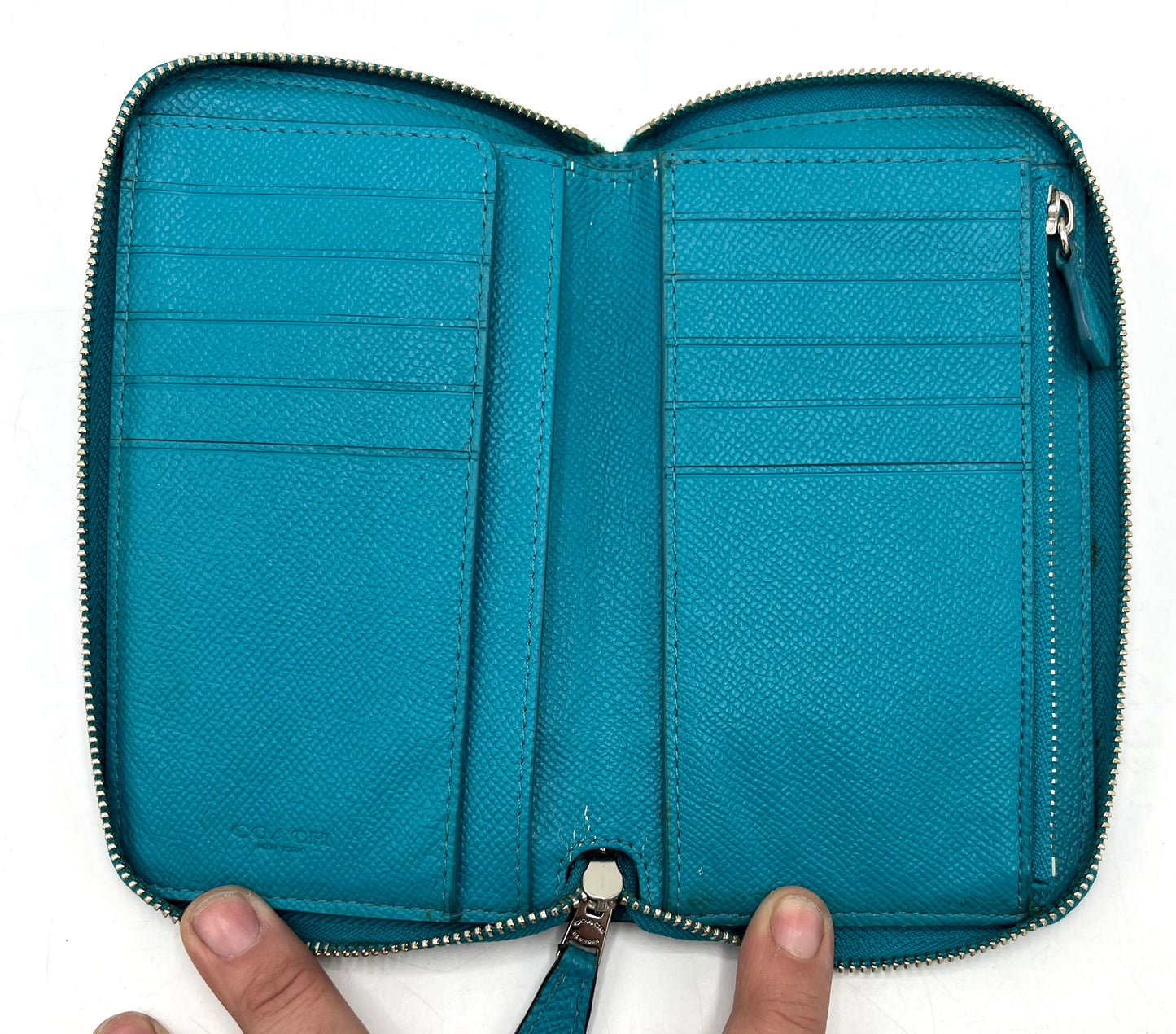 Coach Leather Medium Zip Around Wallet