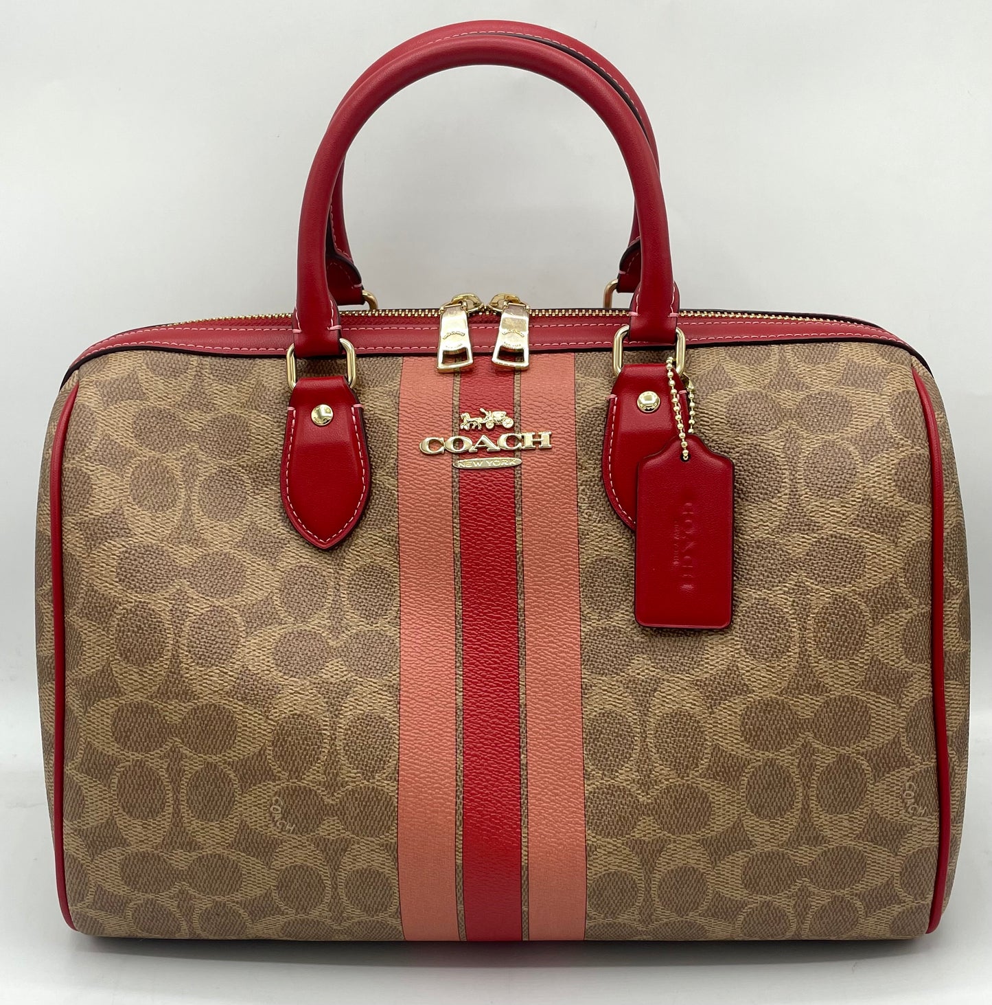 Coach Rowan Large Satchel - Signature Stripe