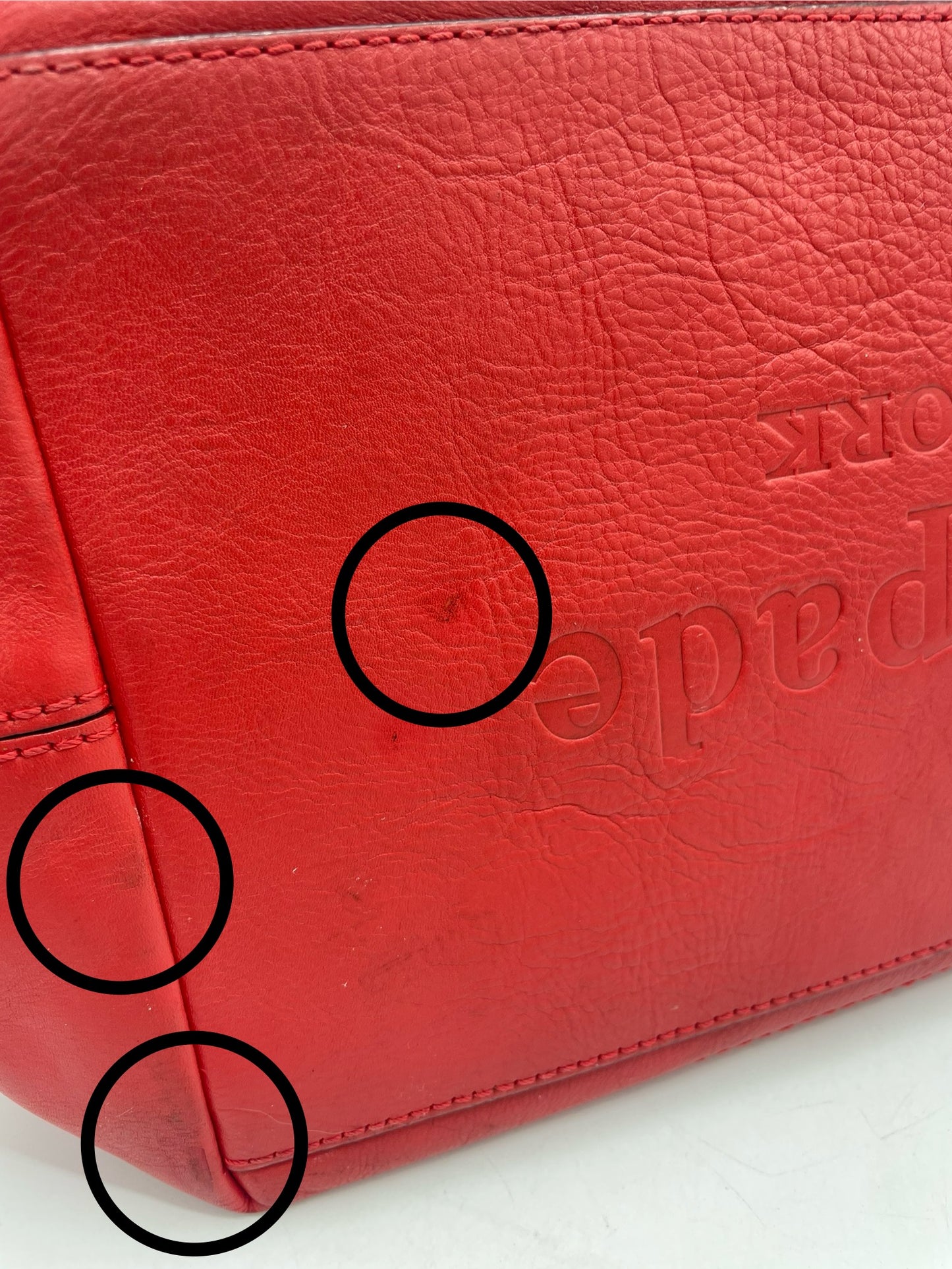 Kate Spade Kent Stevie Alessandra Shoulder Bag – Red Leather