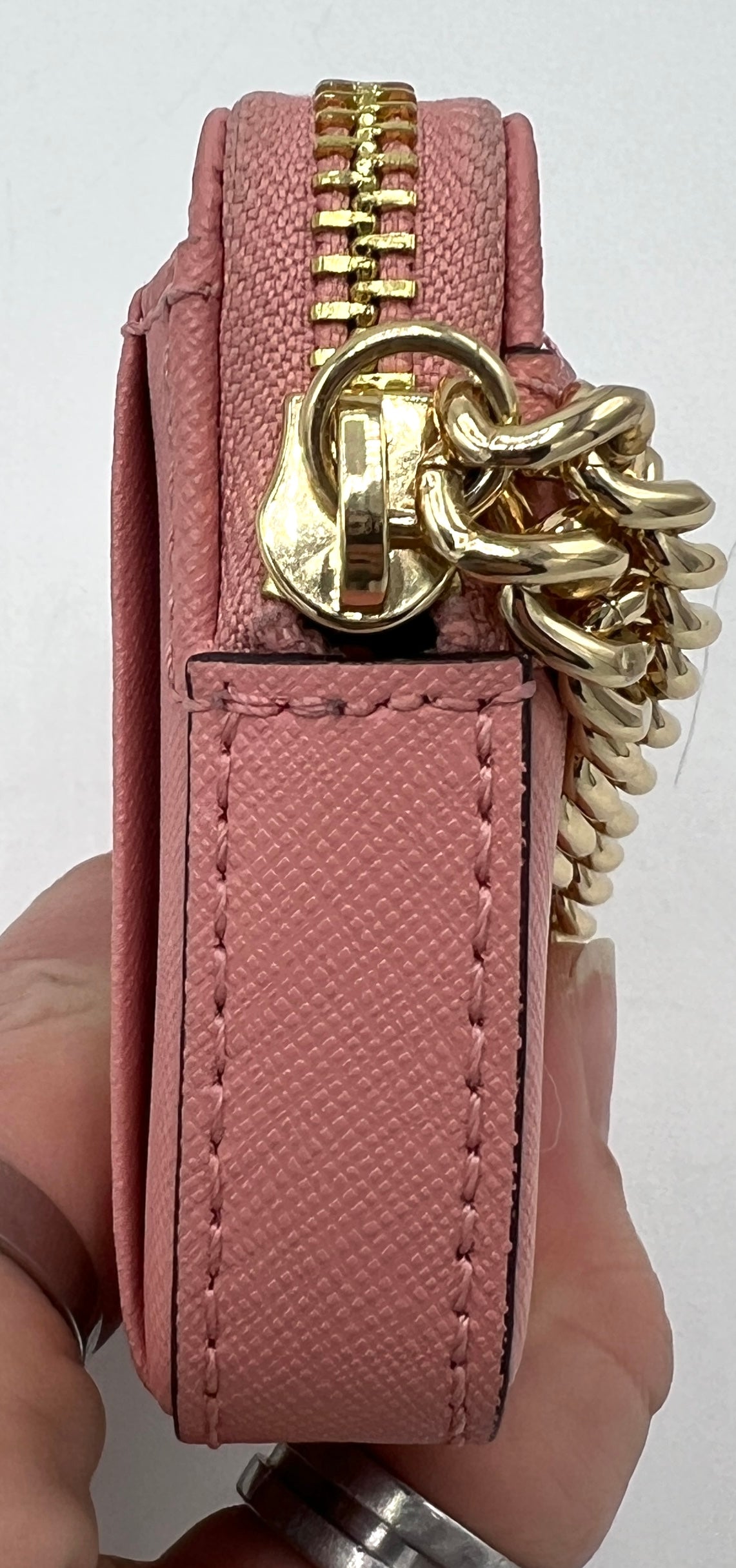 Michael Kors Medium Saffiano Leather Chain Card Case