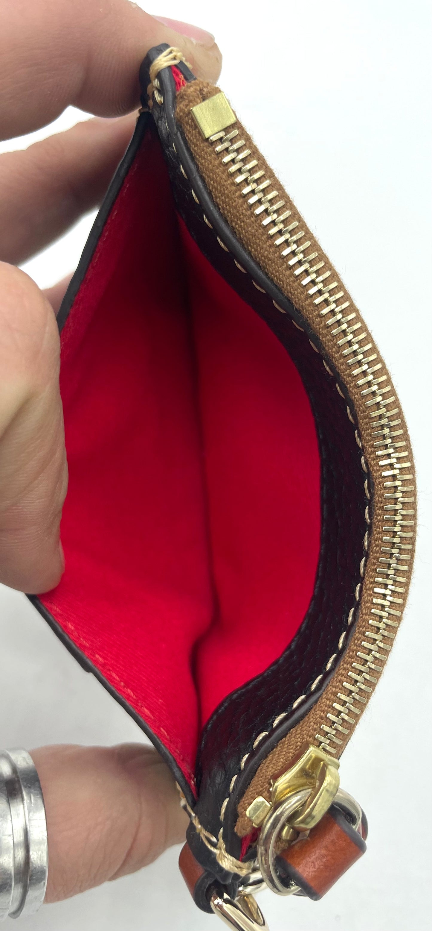 Dooney & Bourke Pebble Grain Zip Top Card Case