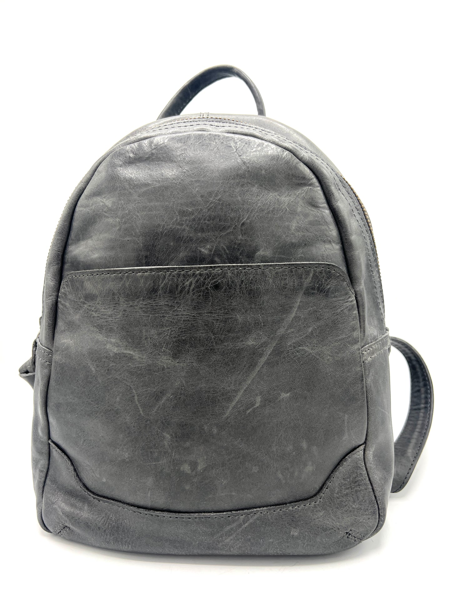 Frye Melissa Medium Leather Backpack – Slate Gray