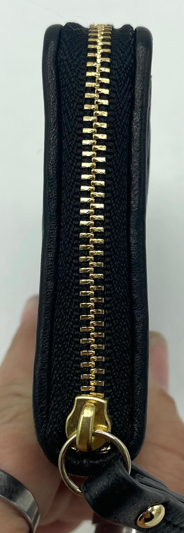 Coach Gathered Twist Leather Small Wallet