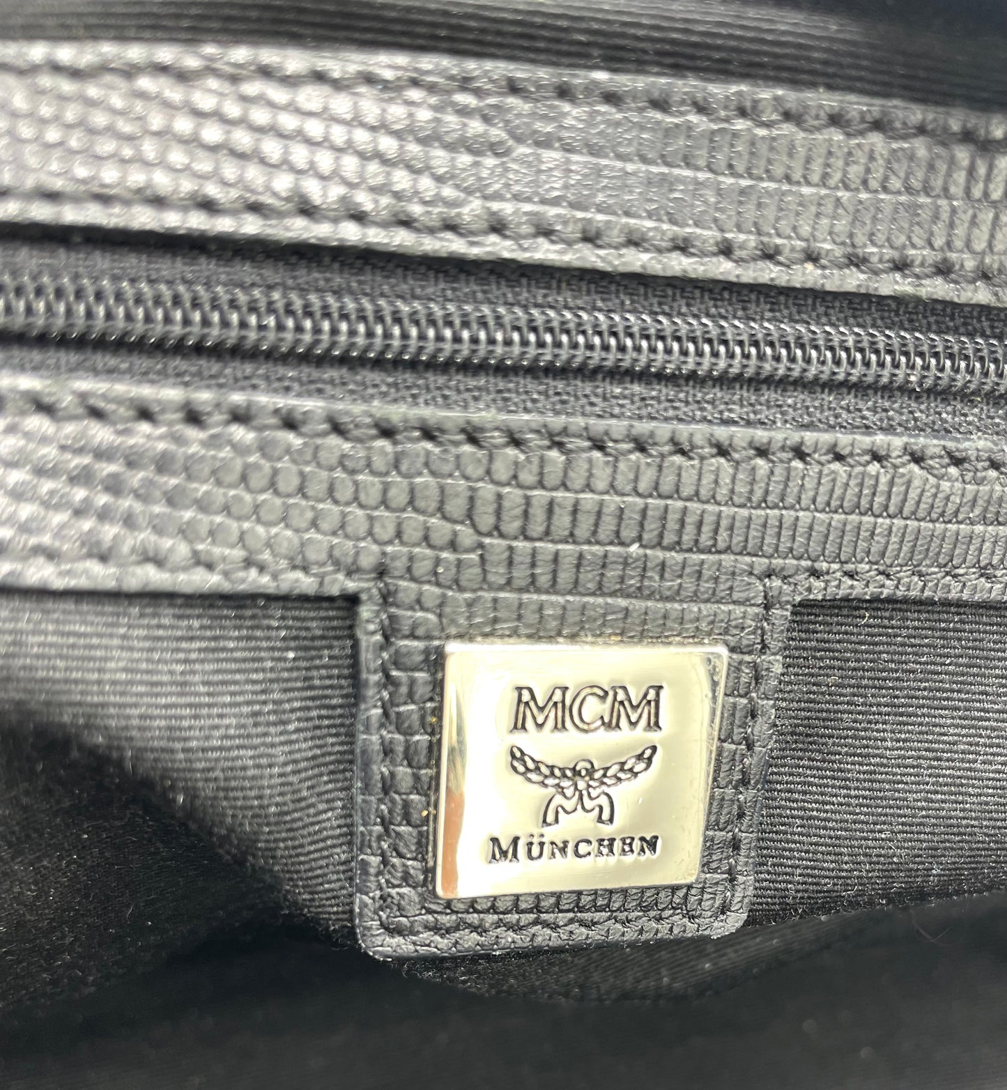 MCM Nylon Monogram Barrel Bag