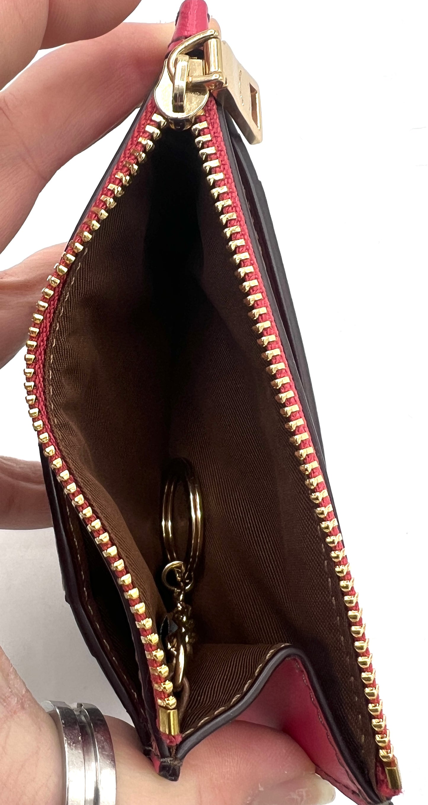 Coach Xl Mini Skinny Rainbow ID Card Wallet