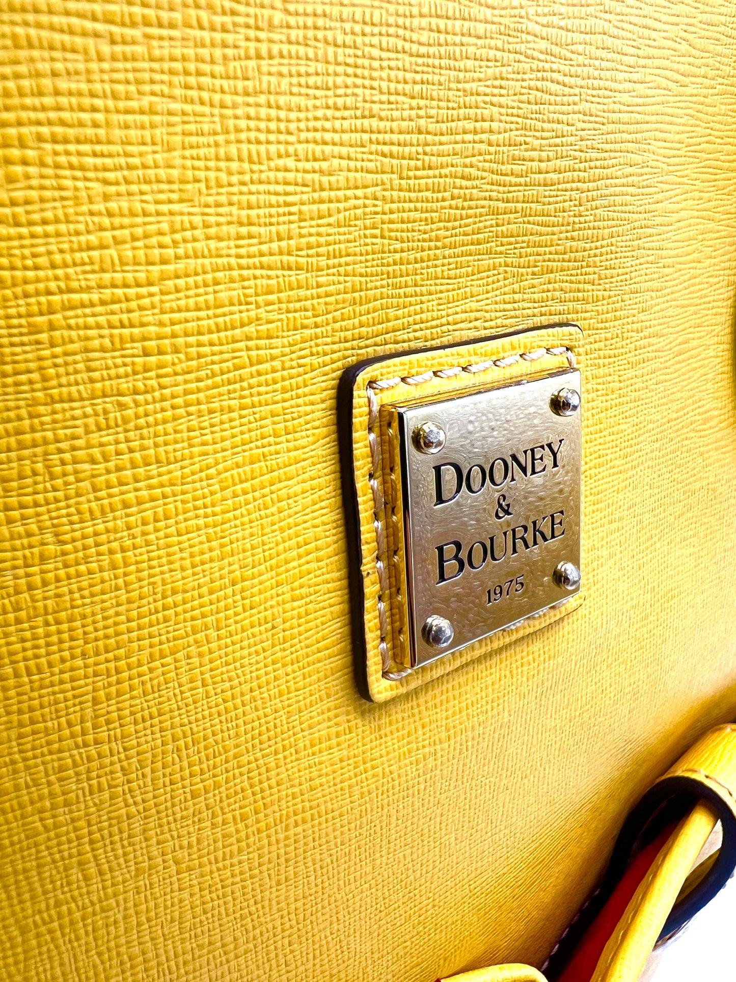 Dooney & Bourke Crescent Tote – Yellow Saffiano Leather