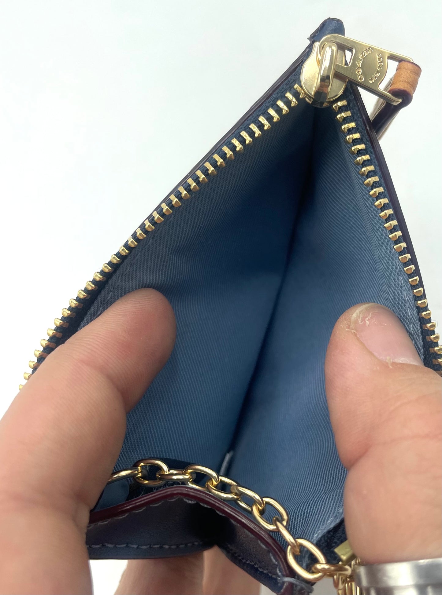 Coach Mini Skinny ID Case in Signature Denim