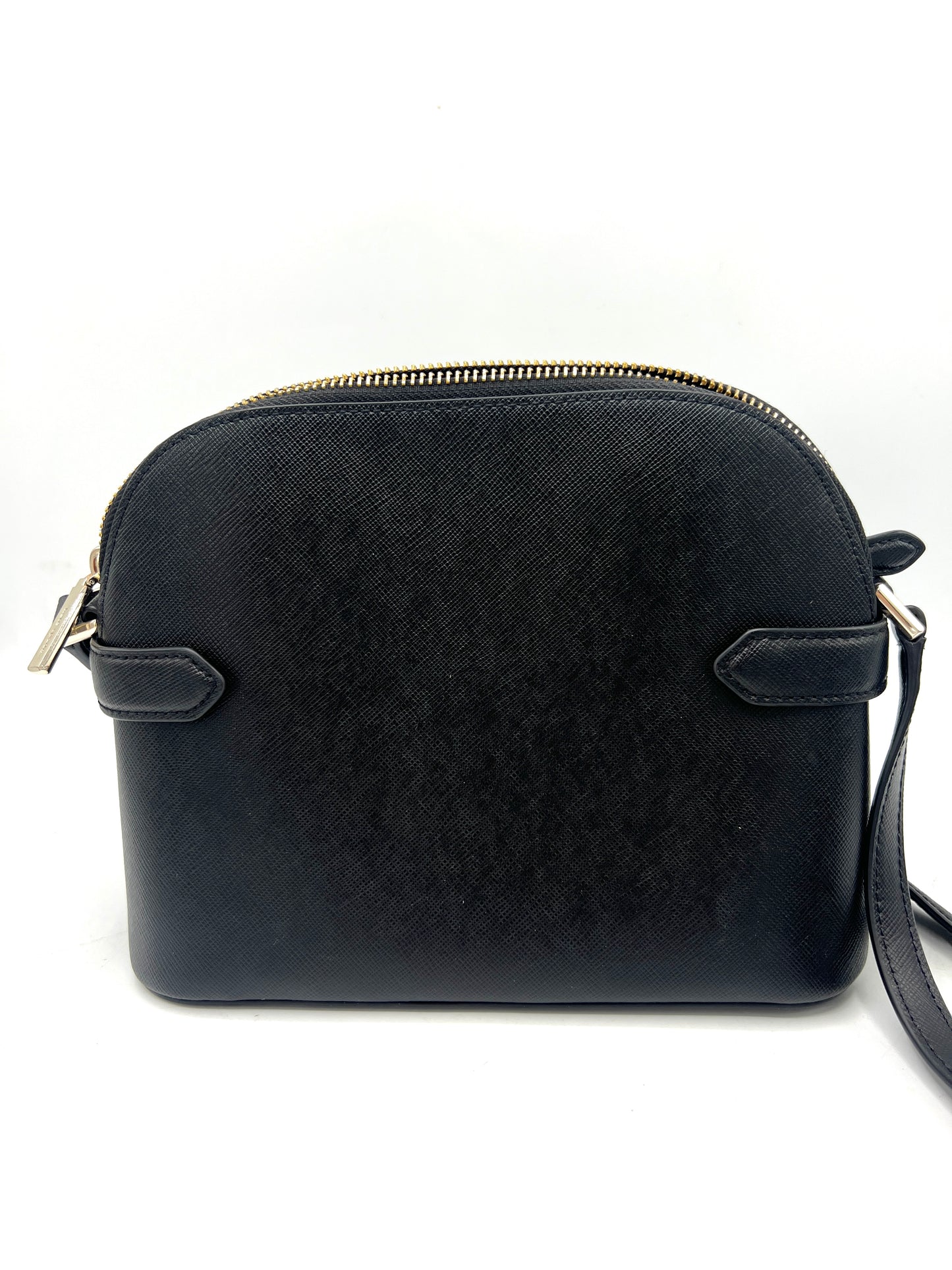 Kate Spade Staci Dome Crossbody – Black Saffiano Leather