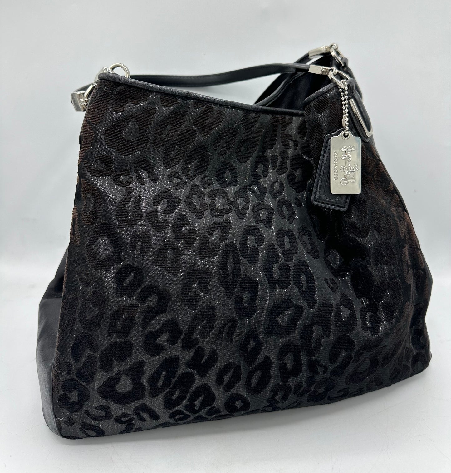 Coach Madison Chenille Ocelot Phoebe Shoulder Bag