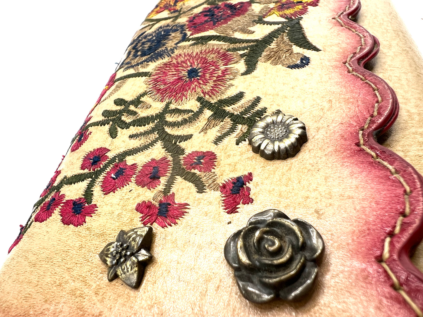 Patricia Nash Prairie Rose Embroidered Trifold Wallet