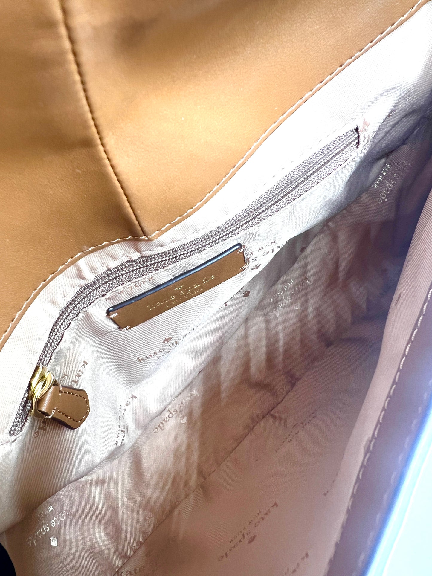 Kate Spade Kayla Pebbled Leather Saddle Bag – Warm Gingerbread