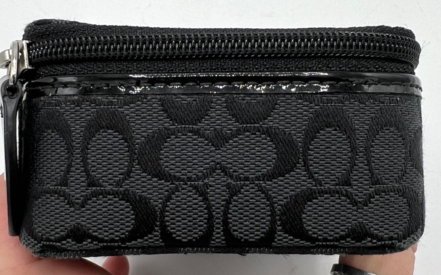 Coach Black Signature Canvas Jewelry Box