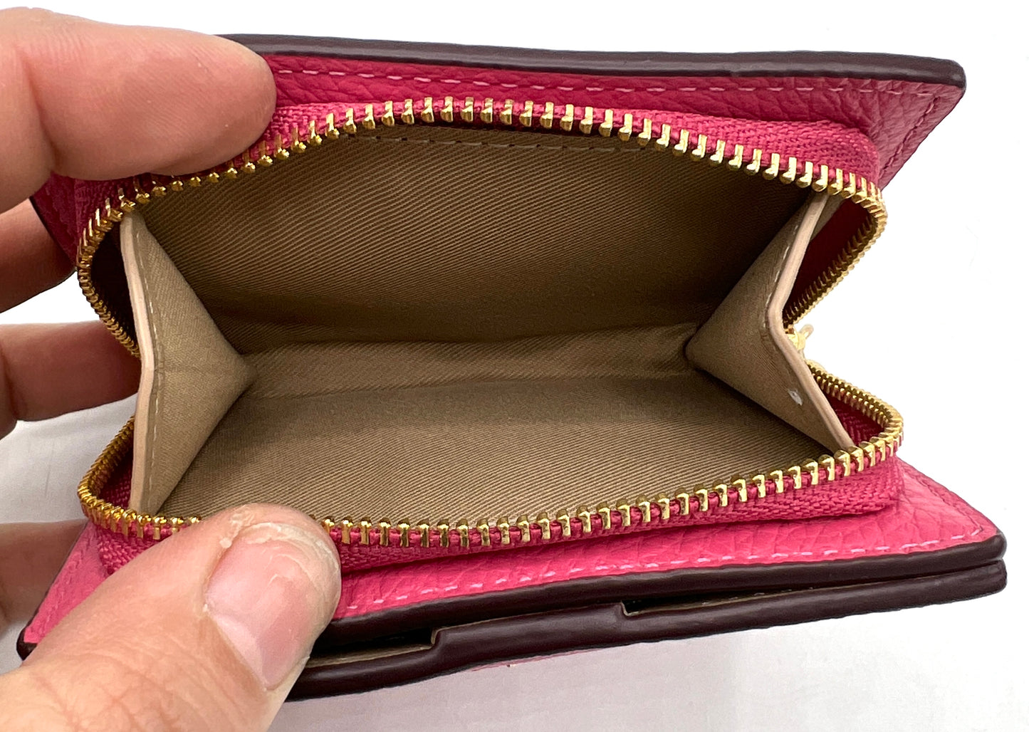 Coach Pebbled Leather Snap Wallet