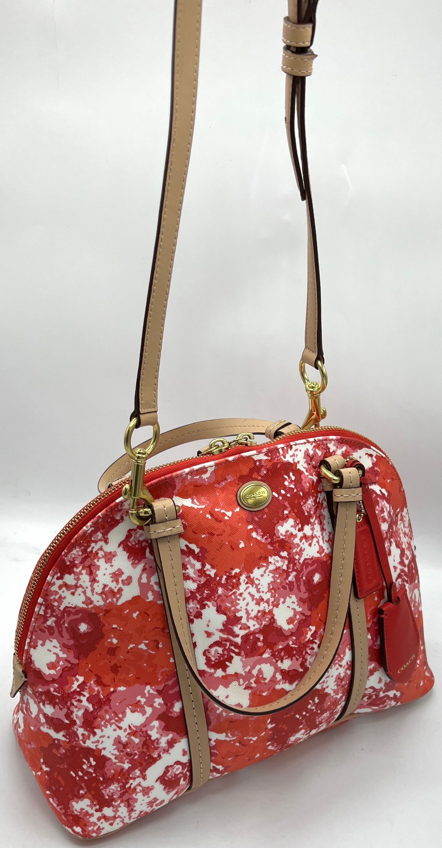 Coach Peyton Floral Cora Dome Satchel