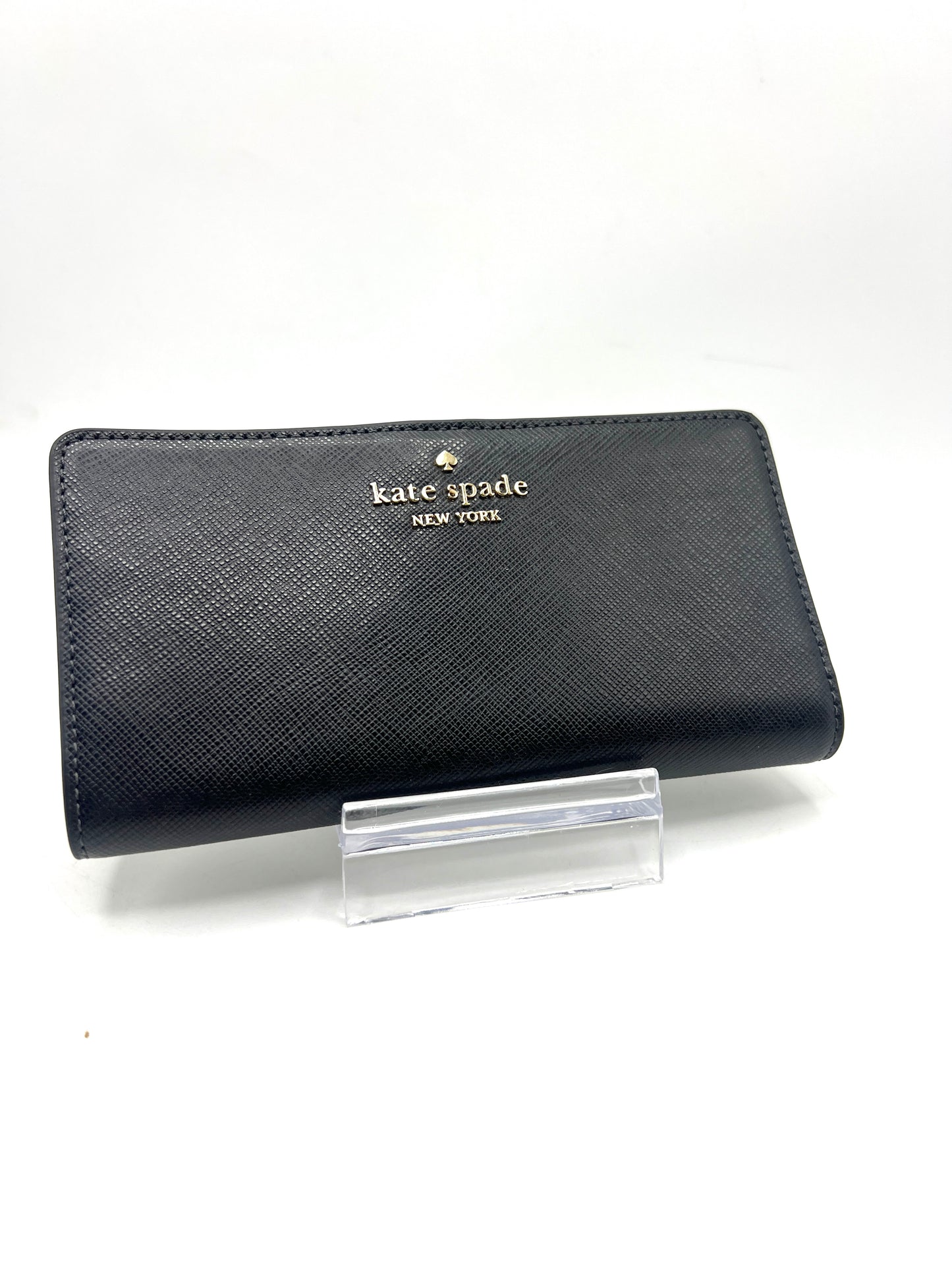Kate Spade Madison Large Slim Wallet – Black Saffiano Leather