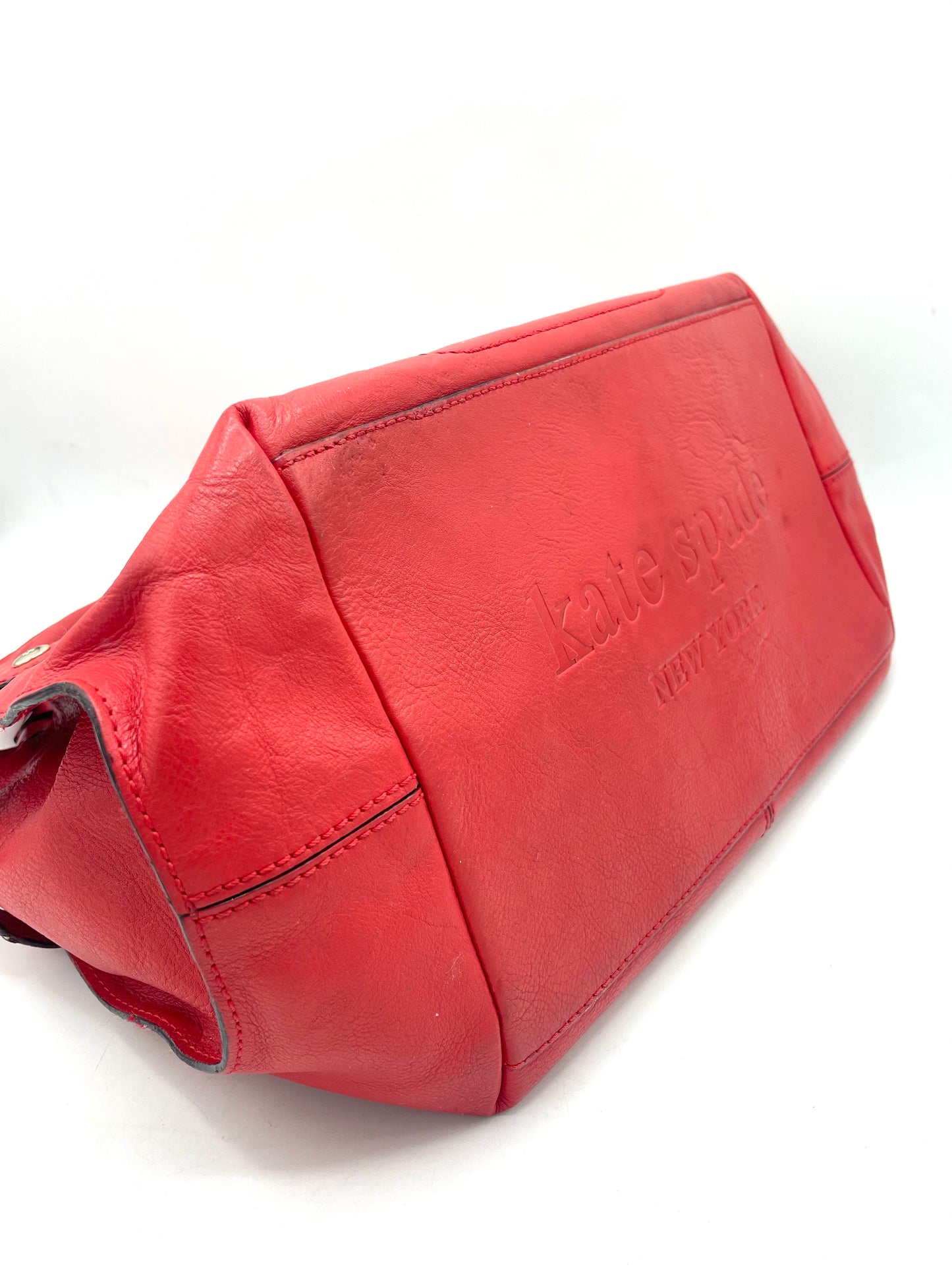 Kate Spade Kent Stevie Alessandra Shoulder Bag – Red Leather
