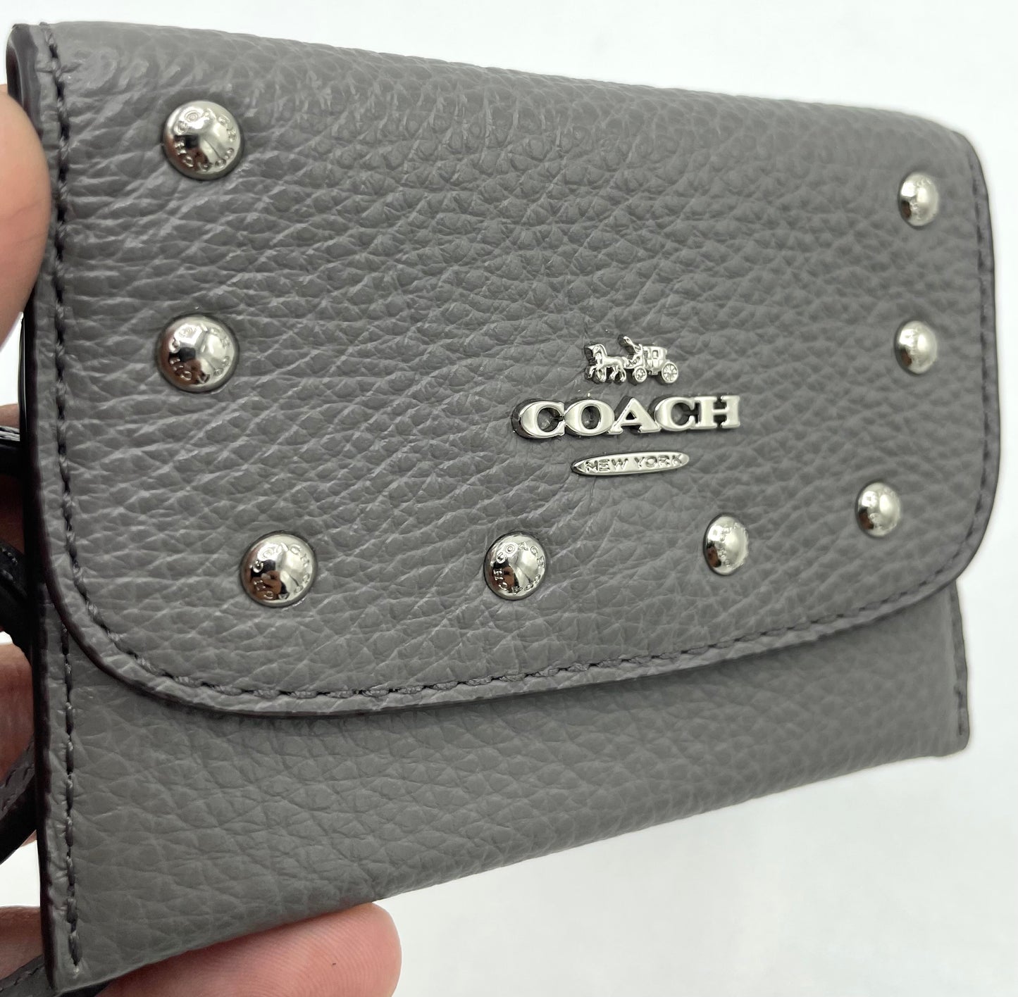 Coach Card Pouch with Rivets
