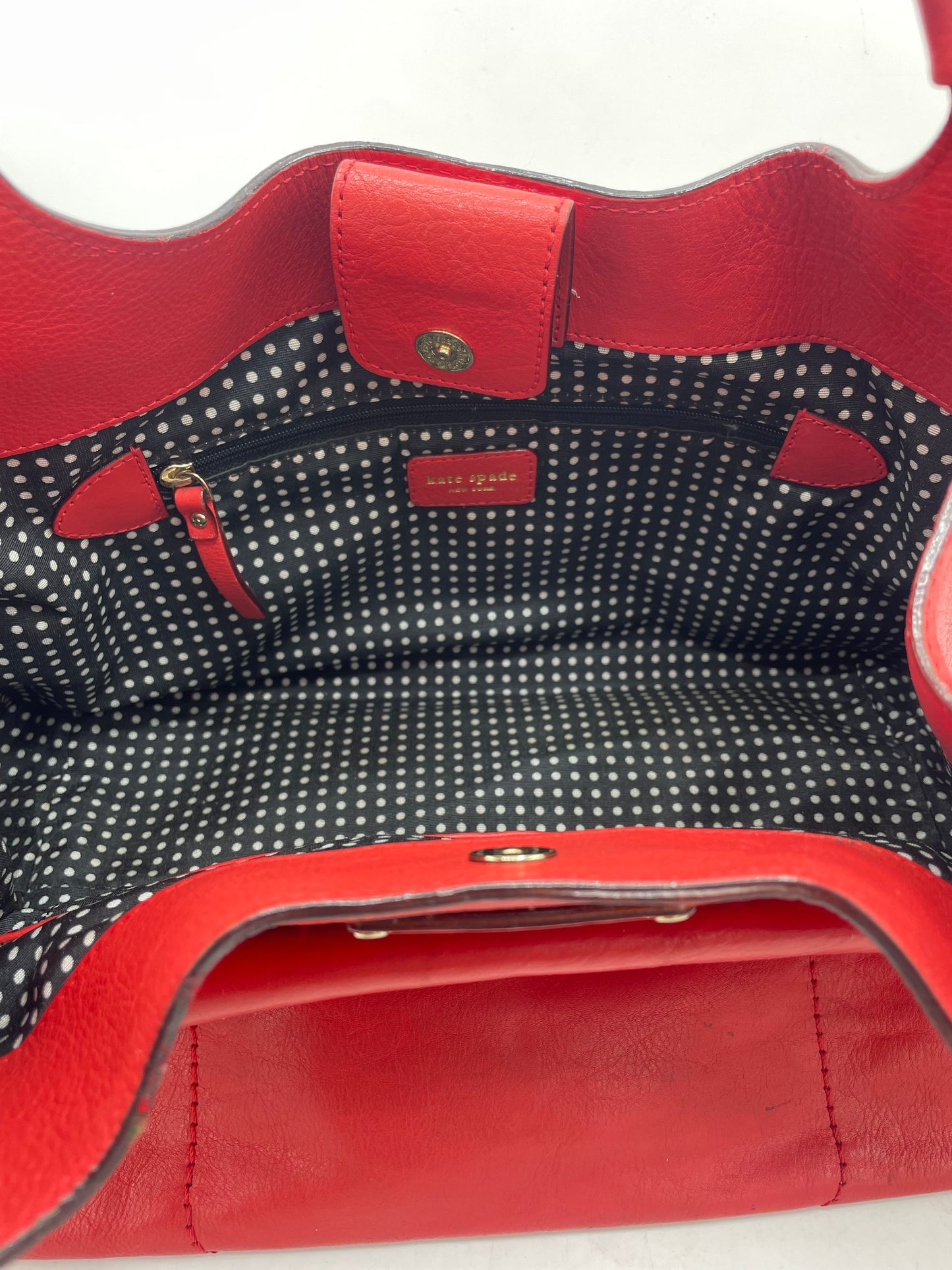 Kate Spade Kent Stevie Alessandra Shoulder Bag – Red Leather
