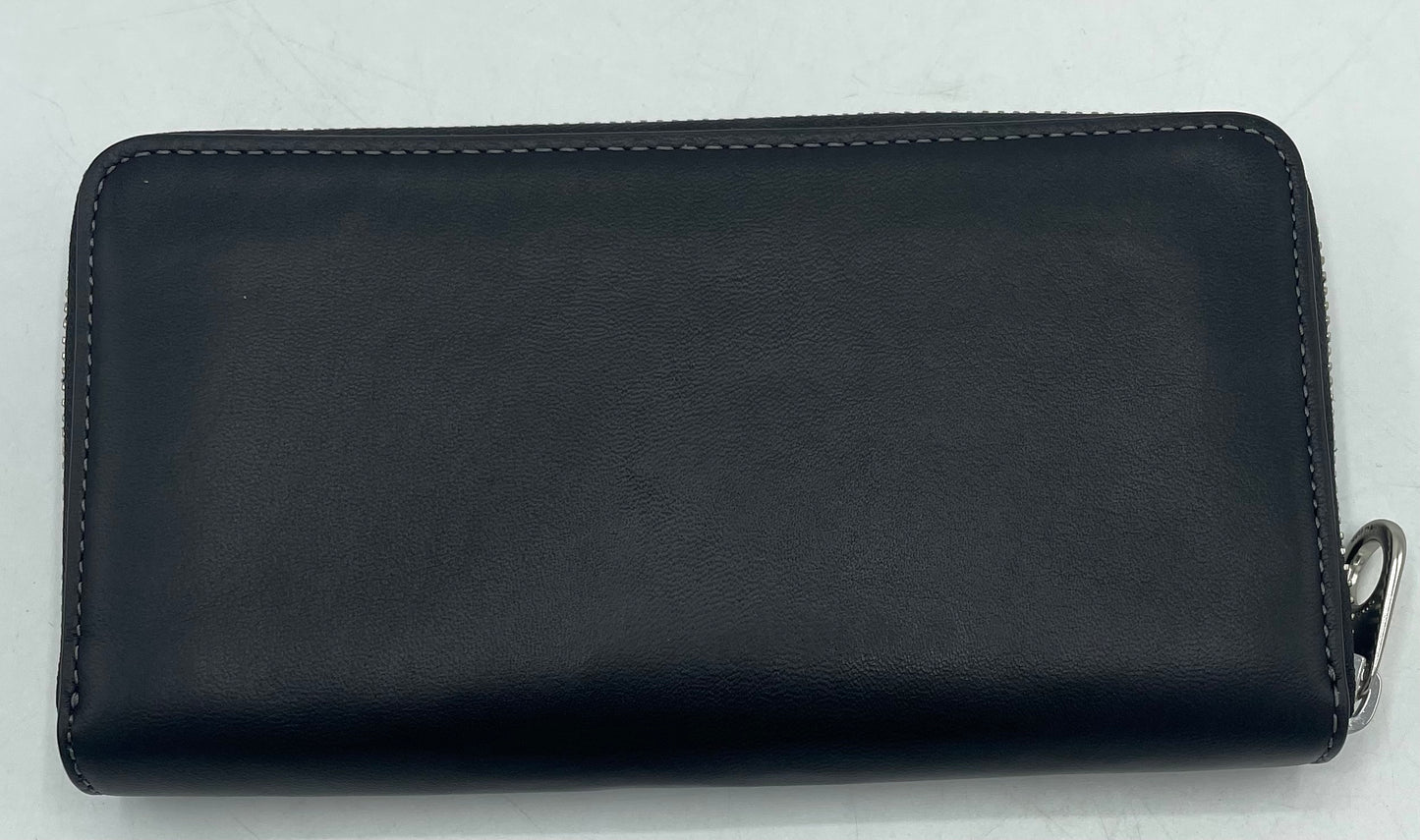 Coach Long Zip Around Wallet - Black