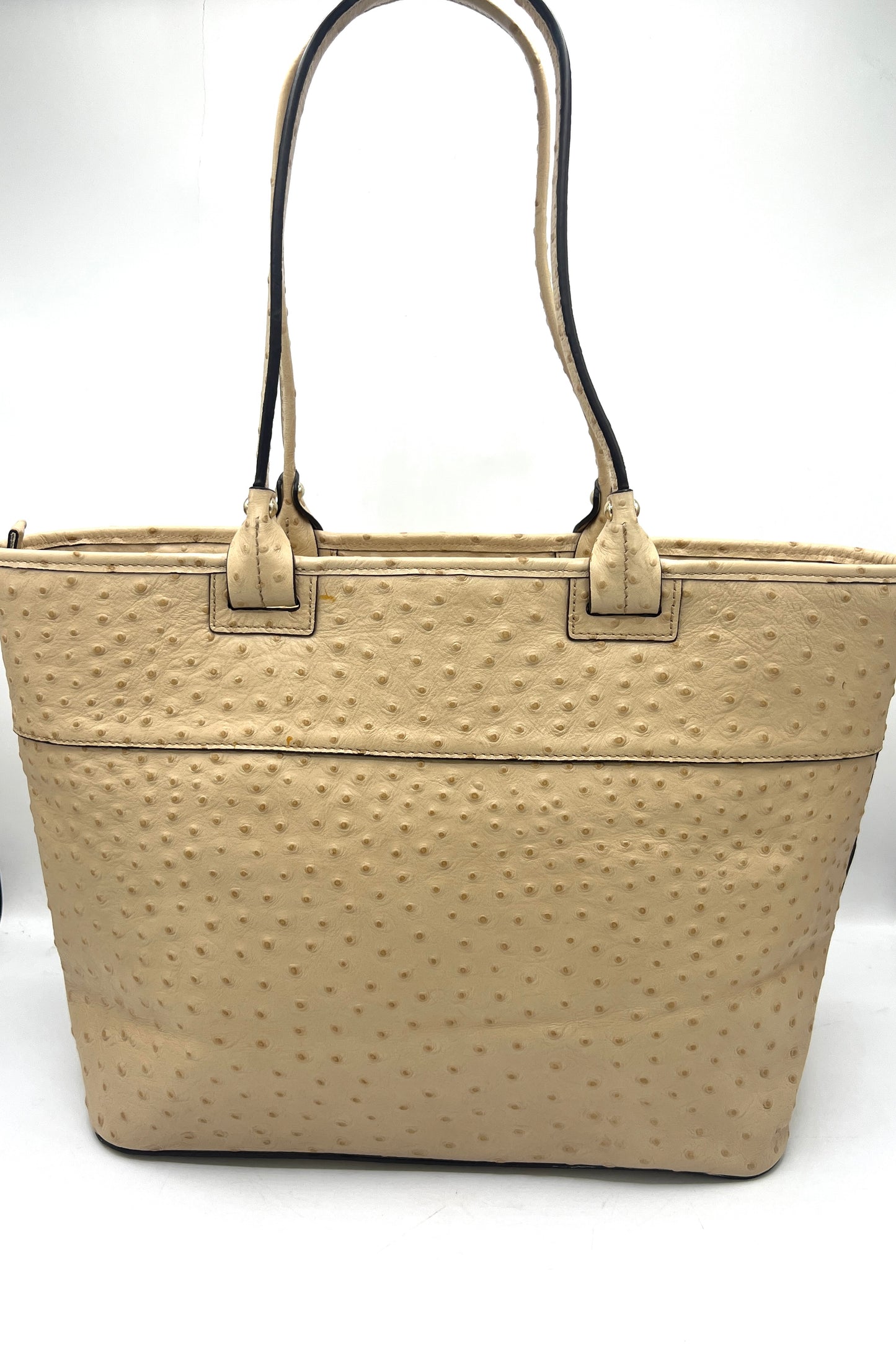 Dooney & Bourke Ostrich Zip Top Tote – Tan
