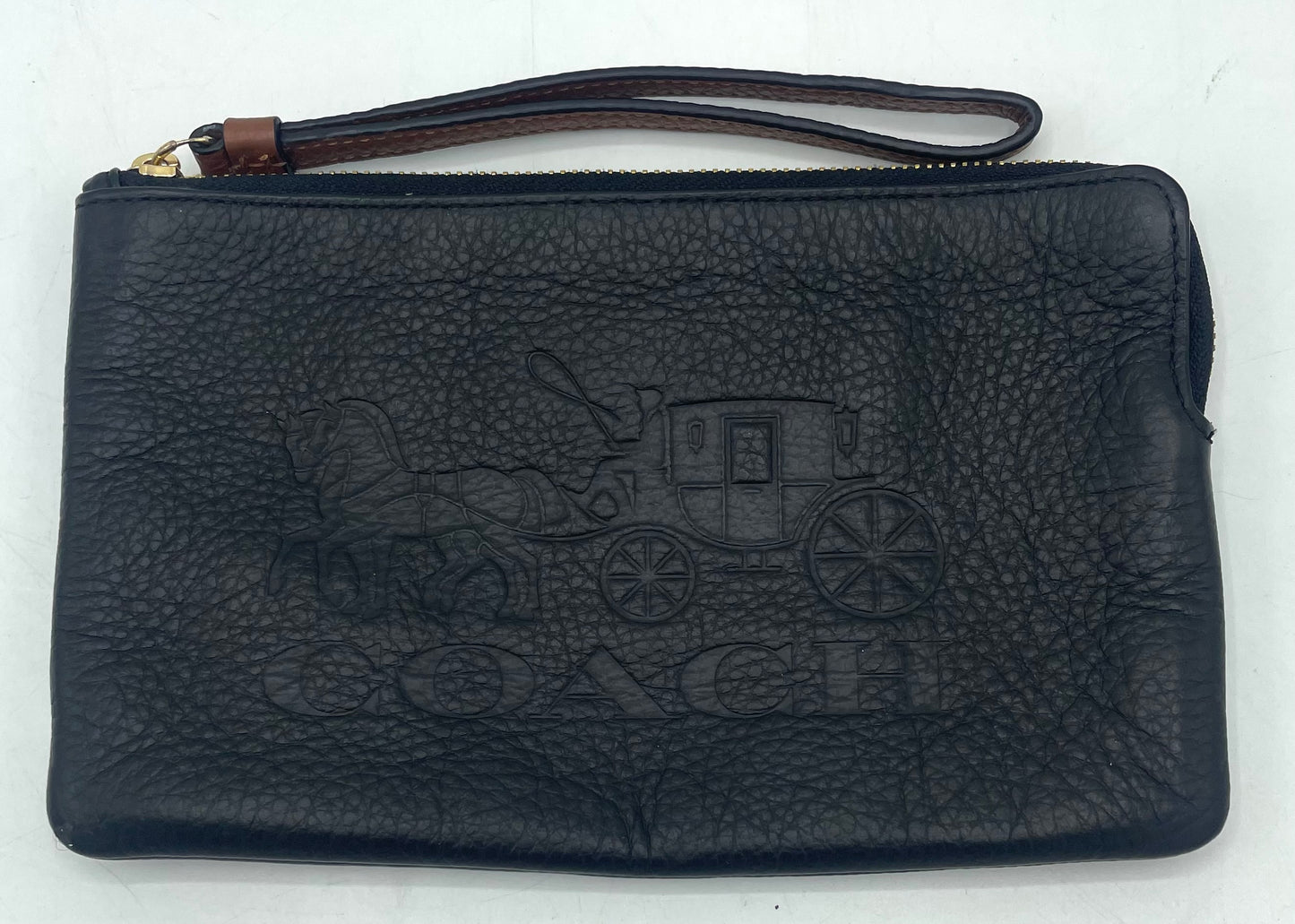 Coach Large Corner Zip Wristlet with Horse and Carriage