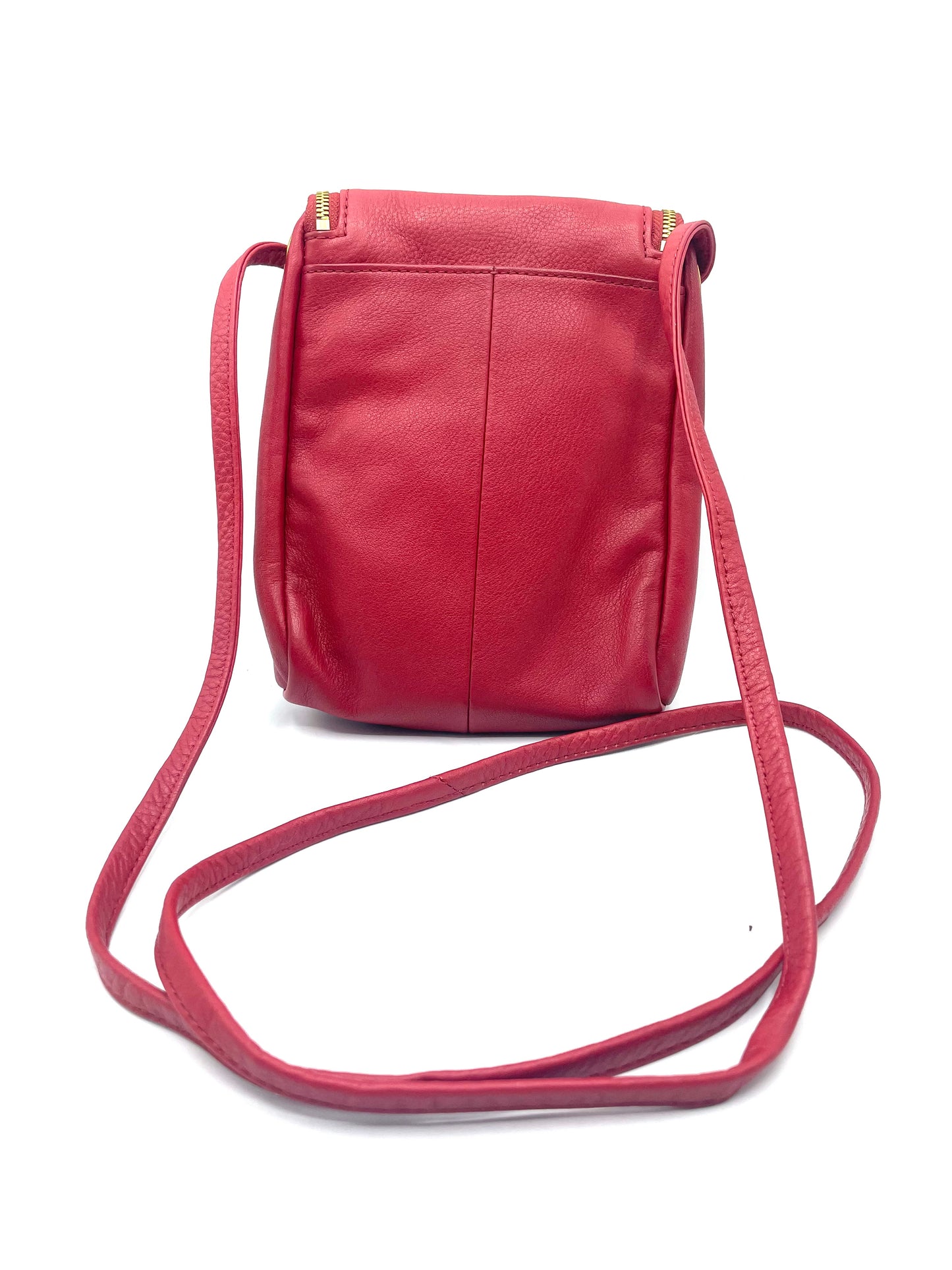 HOBO Fern Crossbody – Red Leather with Brass Hardware