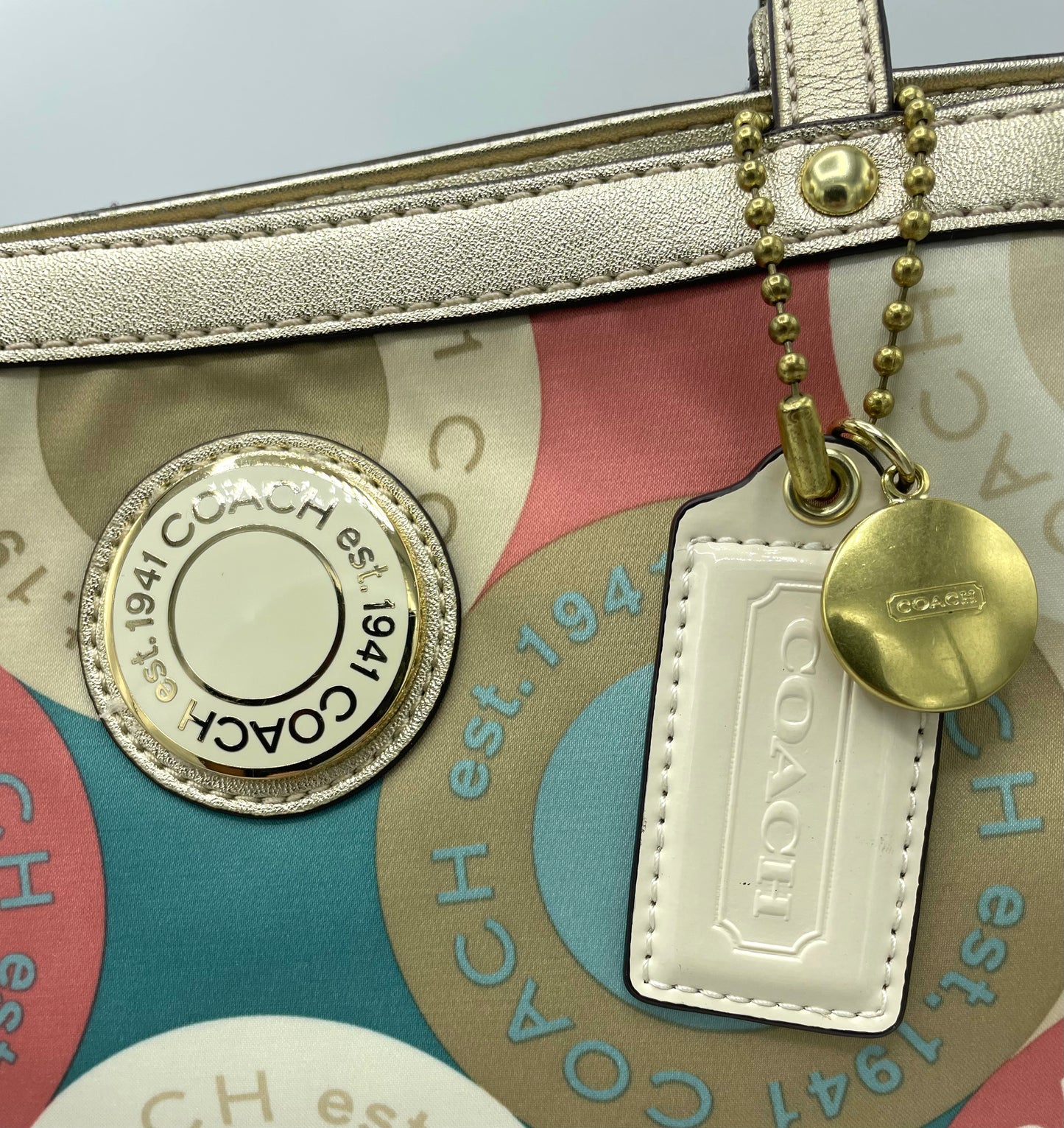 Coach Soho Sateen Circles Tote